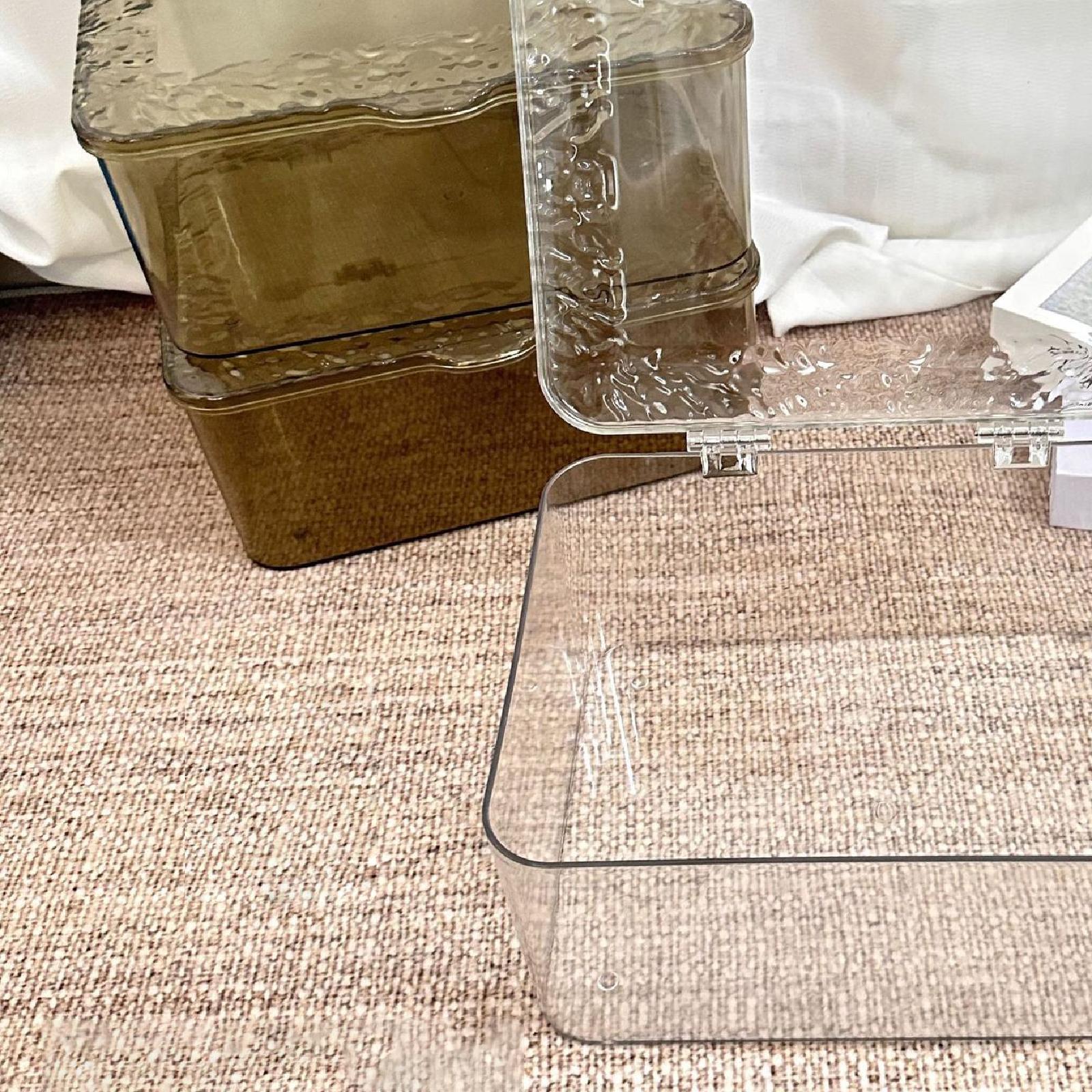 Desk Organizer Organization Stationery Storage Box for Bedroom Vanity Office Upgraded Clear