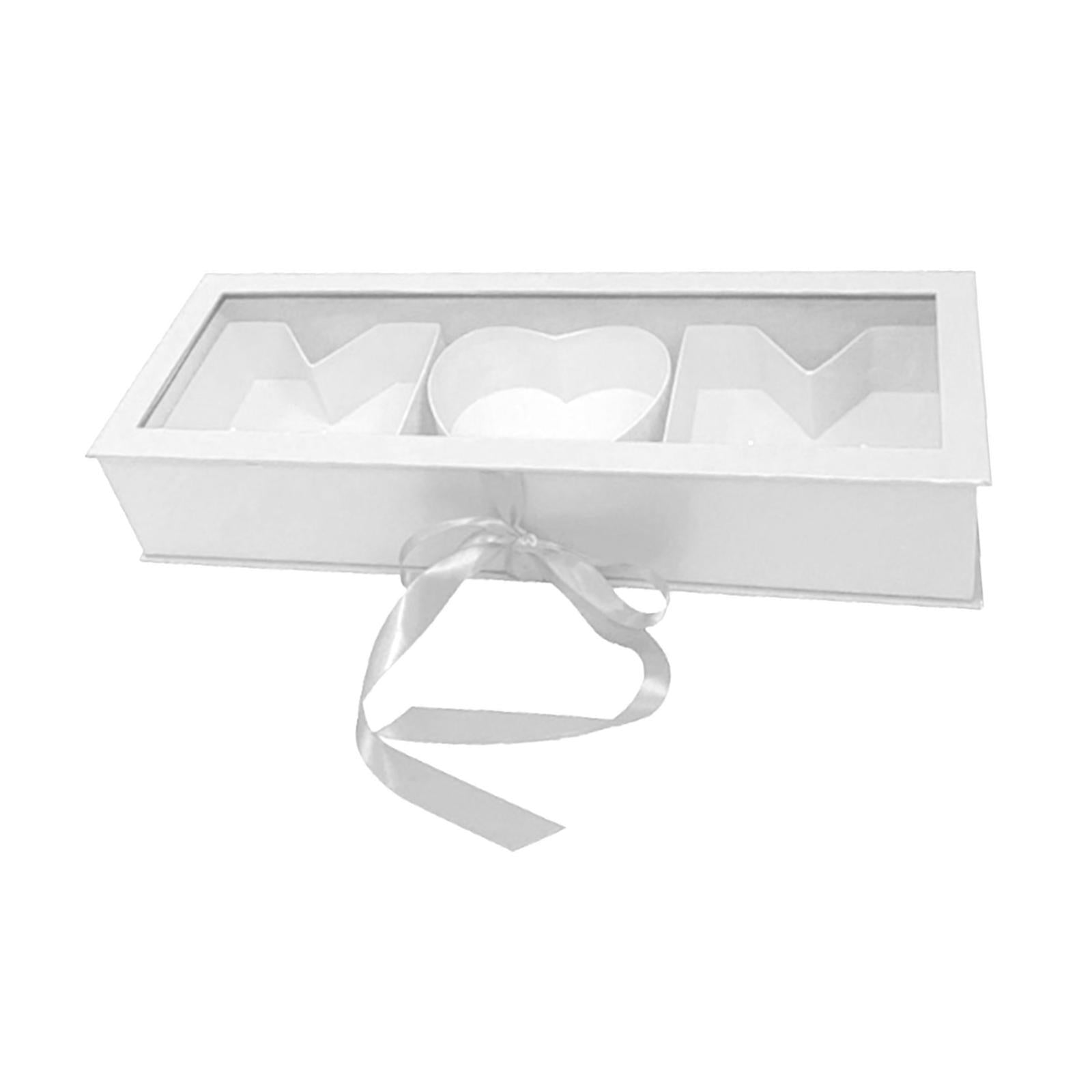 Mom Gift Flower Fillable Box Lightweight for Floral Arrangement 22x7.8x4inch White