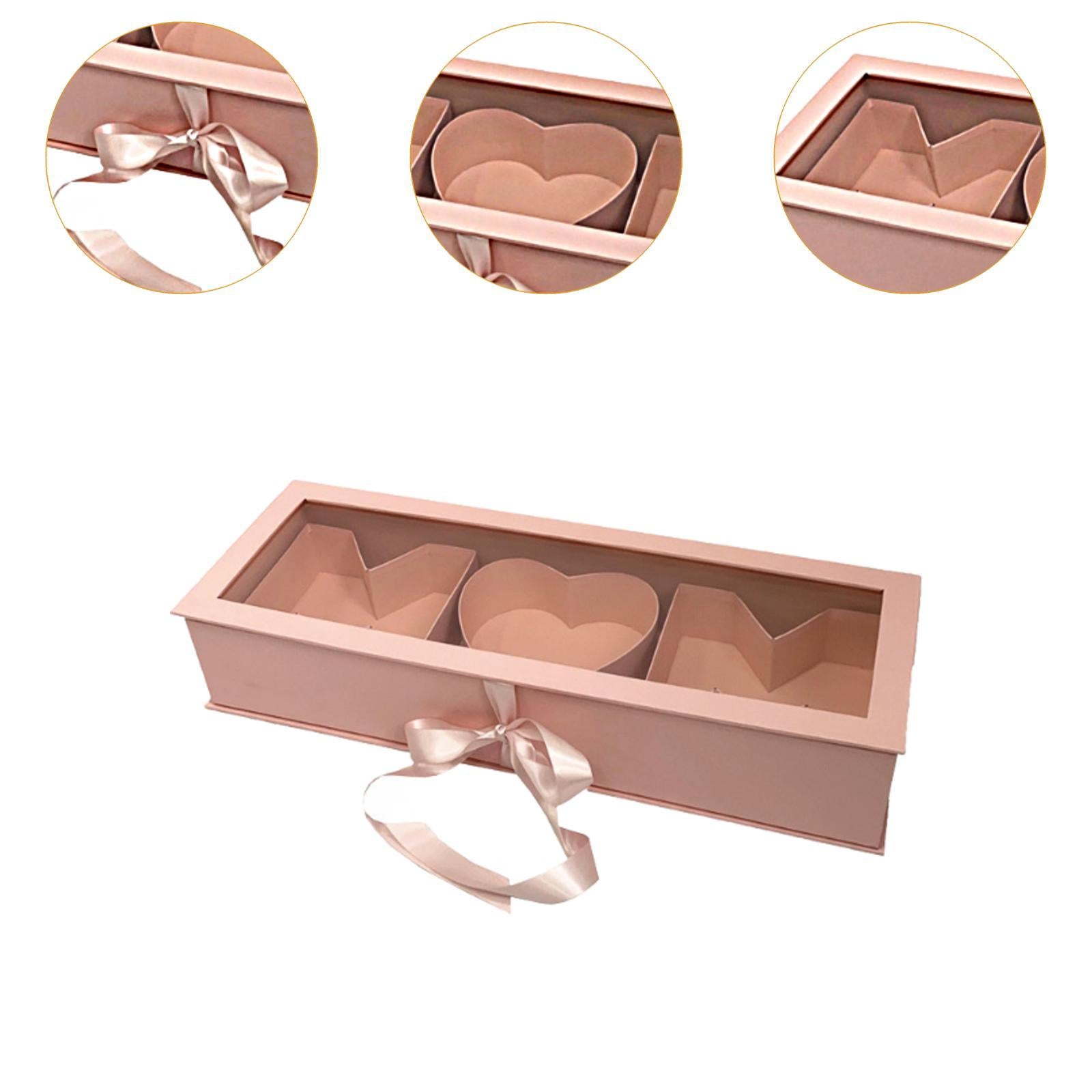Mom Gift Flower Fillable Box Lightweight for Floral Arrangement 22x7.8x4inch Pink