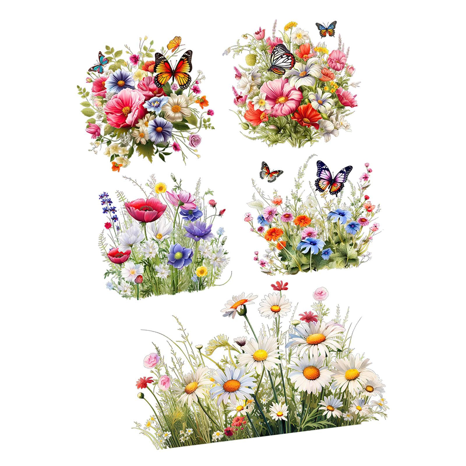 Butterfly Floral Wall Sticker Poster Wallpaper for Offices Playroom Bathroom