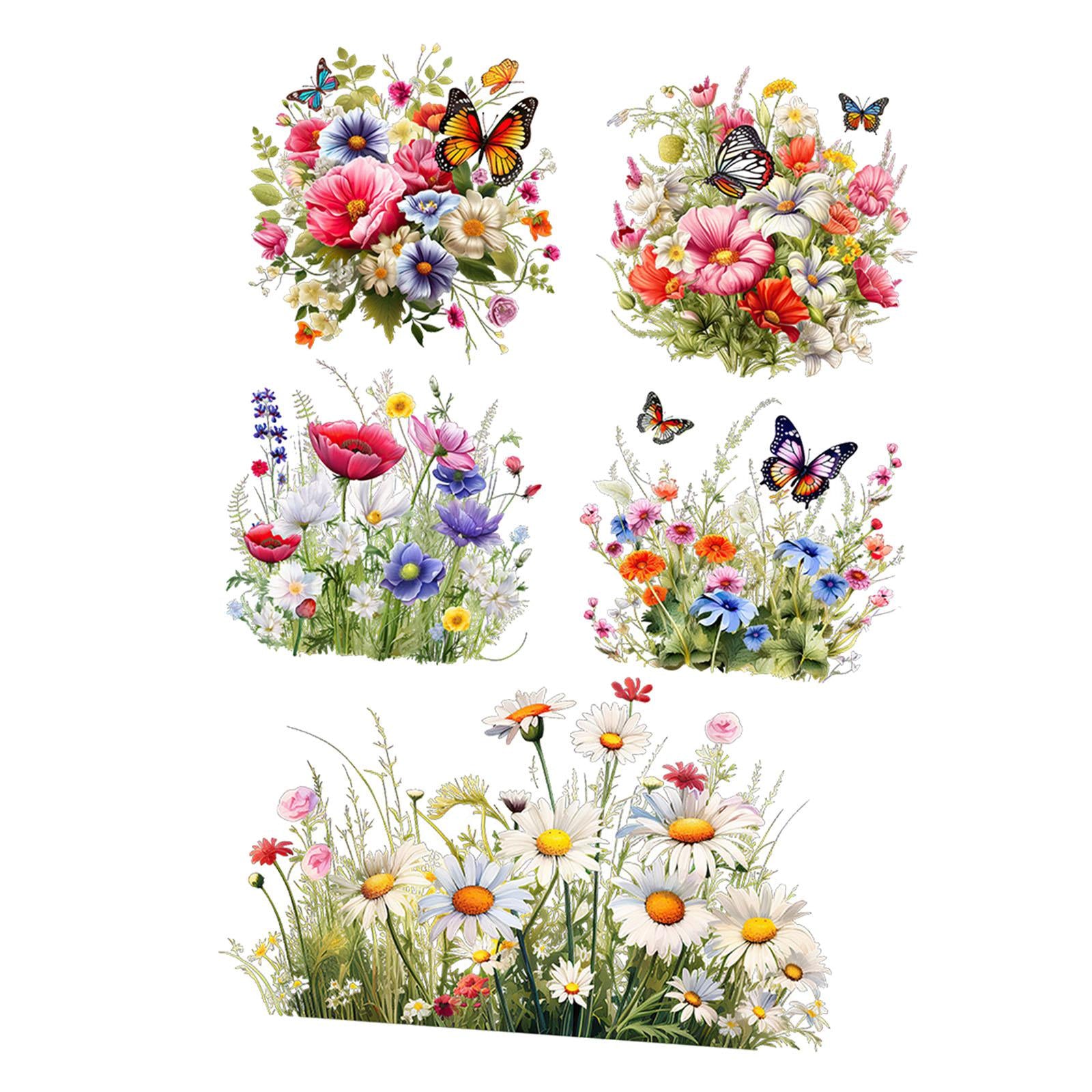 Butterfly Floral Wall Sticker Poster Wallpaper for Offices Playroom Bathroom