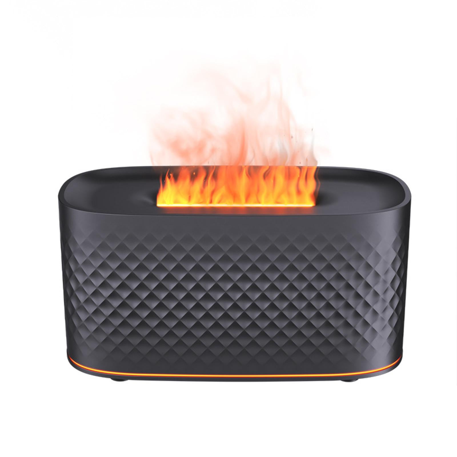 Essential Oil Diffuser 2 Mode Spray Desk Fireplace Yoga Flame Air Humidifier Black