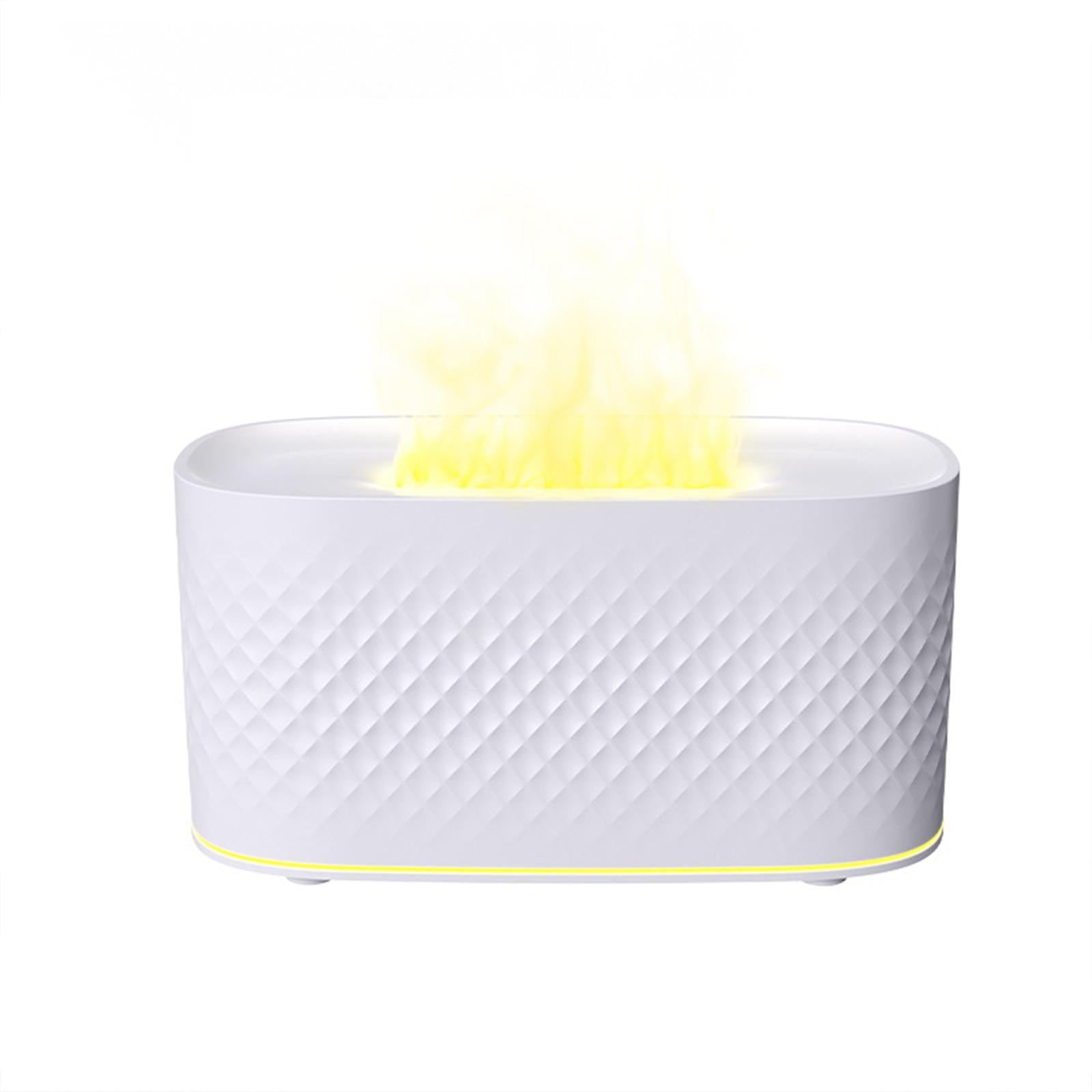 Essential Oil Diffuser 2 Mode Spray Desk Fireplace Yoga Flame Air Humidifier White