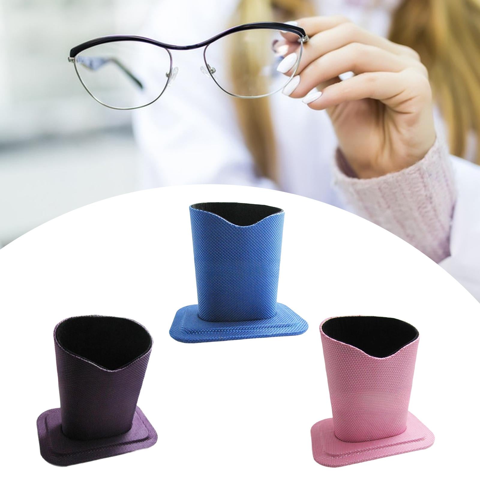 Eyeglasses Holder Stable Glasses Stand Case for Nightstand Table Living Room Blue