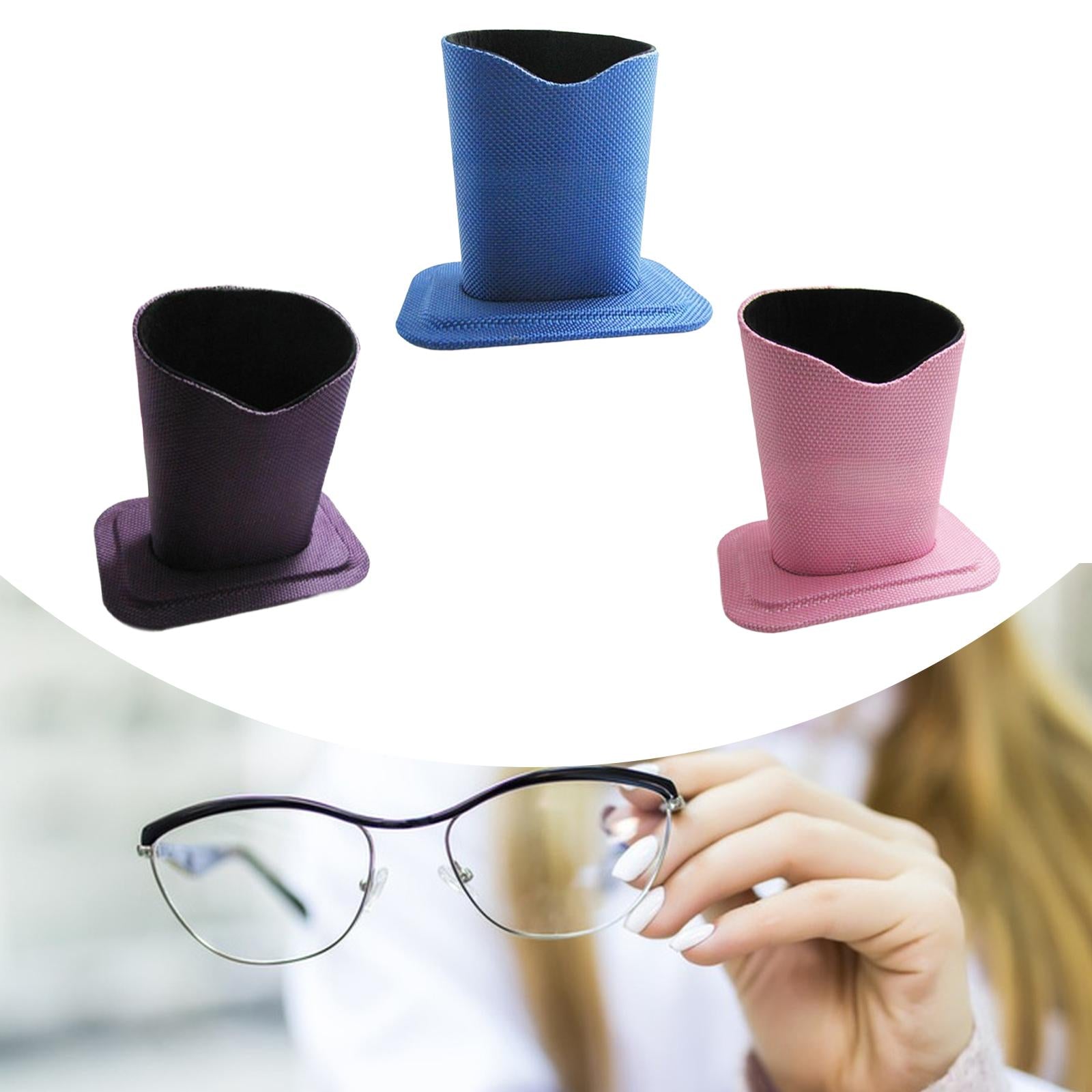 Eyeglasses Holder Stable Glasses Stand Case for Nightstand Table Living Room Blue