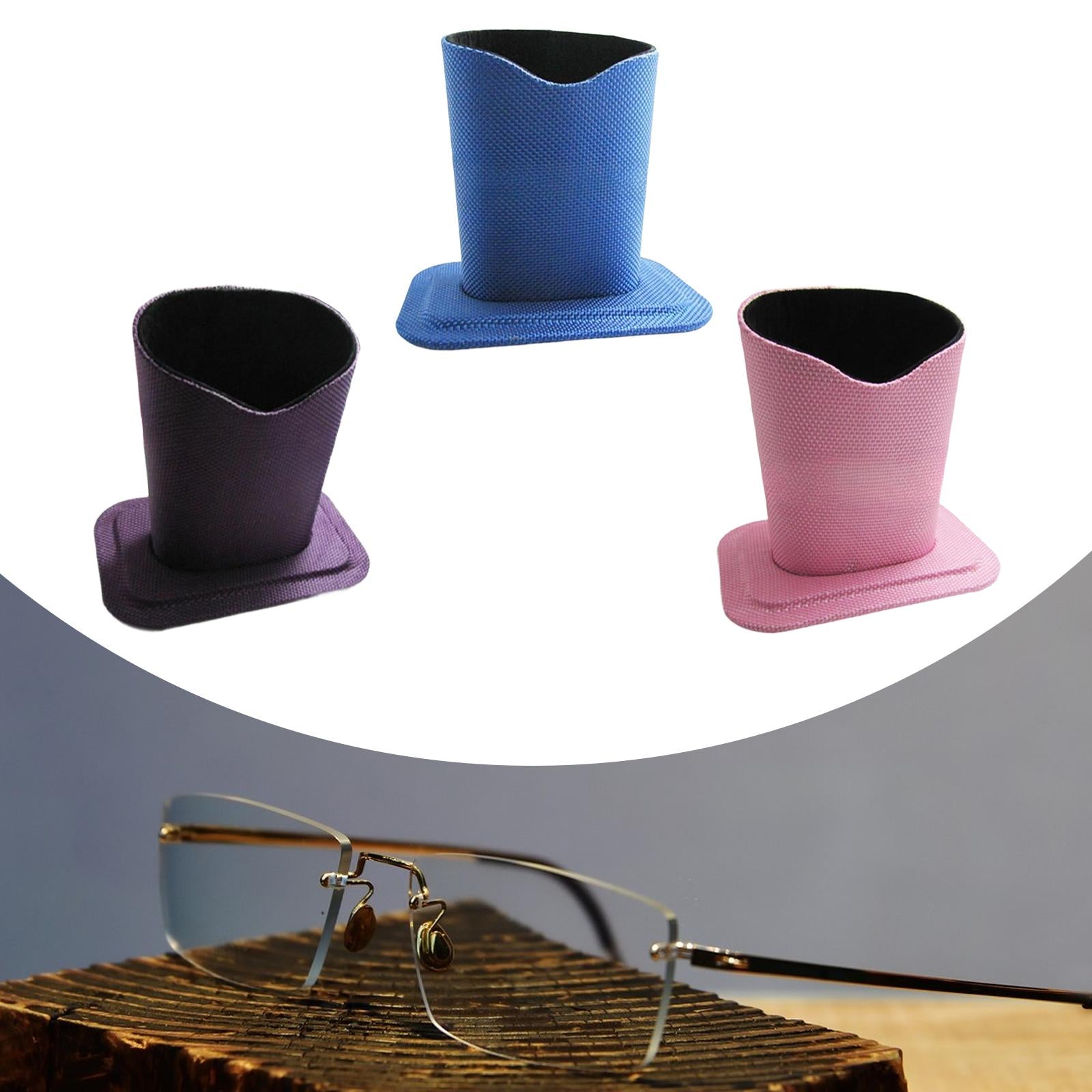 Eyeglasses Holder Stable Glasses Stand Case for Nightstand Table Living Room Blue