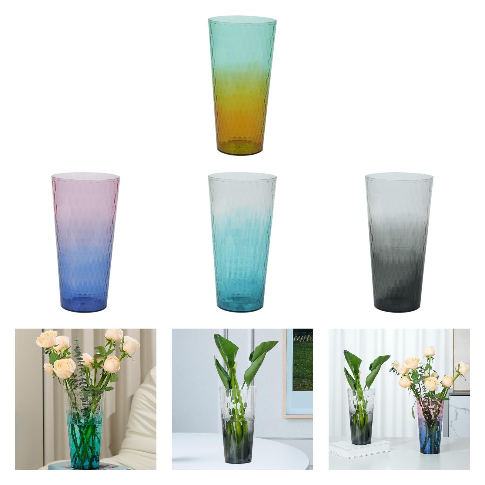Flower Vase Dry Flowers Desk Floral Arrangement for Mantel Fireplace Wedding Orange Green