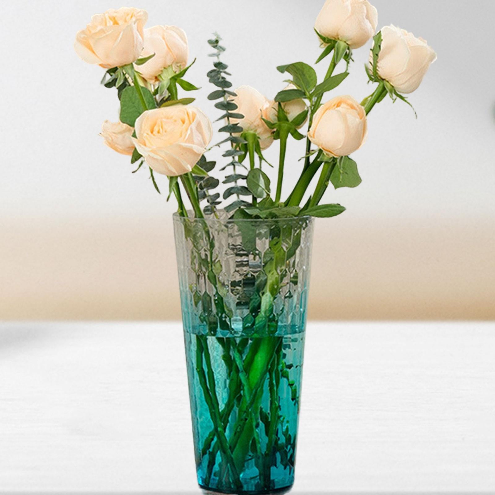 Flower Vase Dry Flowers Desk Floral Arrangement for Mantel Fireplace Wedding Blue