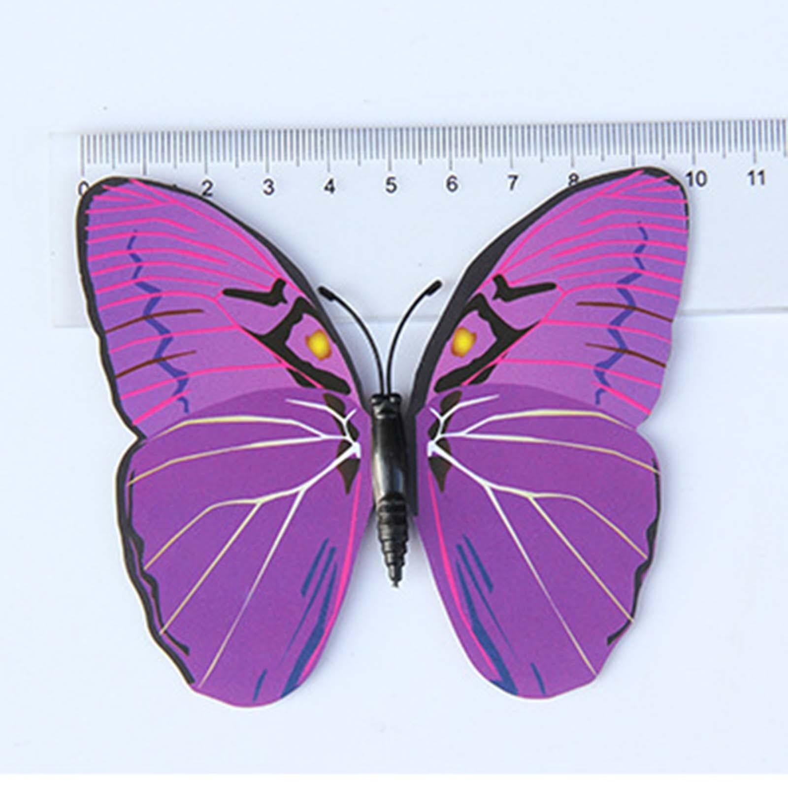 24x Butterfly Garden Stakes Housewarming Patio Butterfly Decorations Outdoor Purple