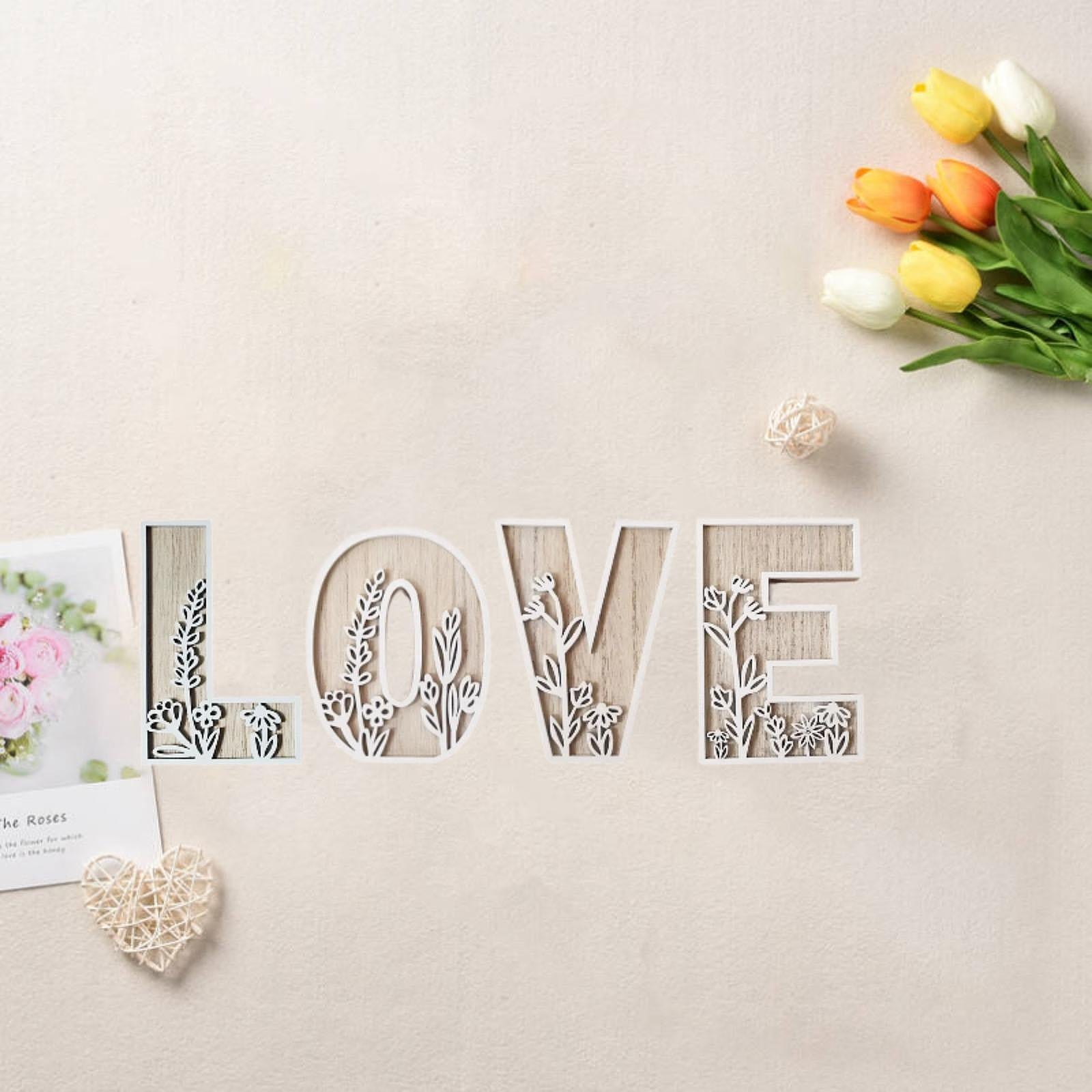 English Letters Statue Decorative Figurine for Bookshelf Party Supplies Dorm LOVE Ornament