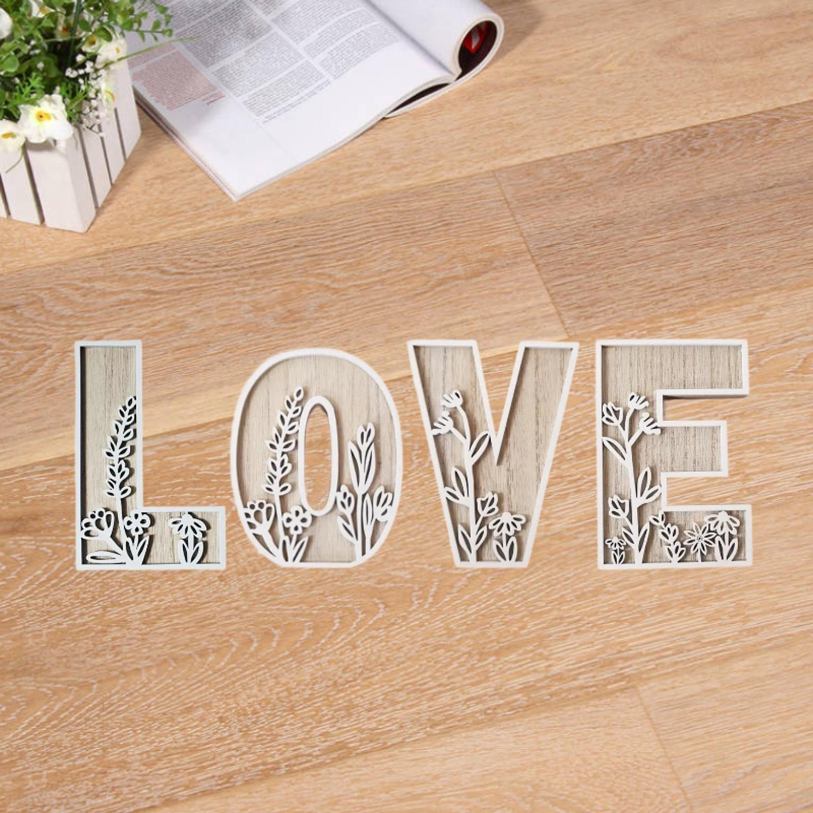 English Letters Statue Decorative Figurine for Bookshelf Party Supplies Dorm LOVE Ornament
