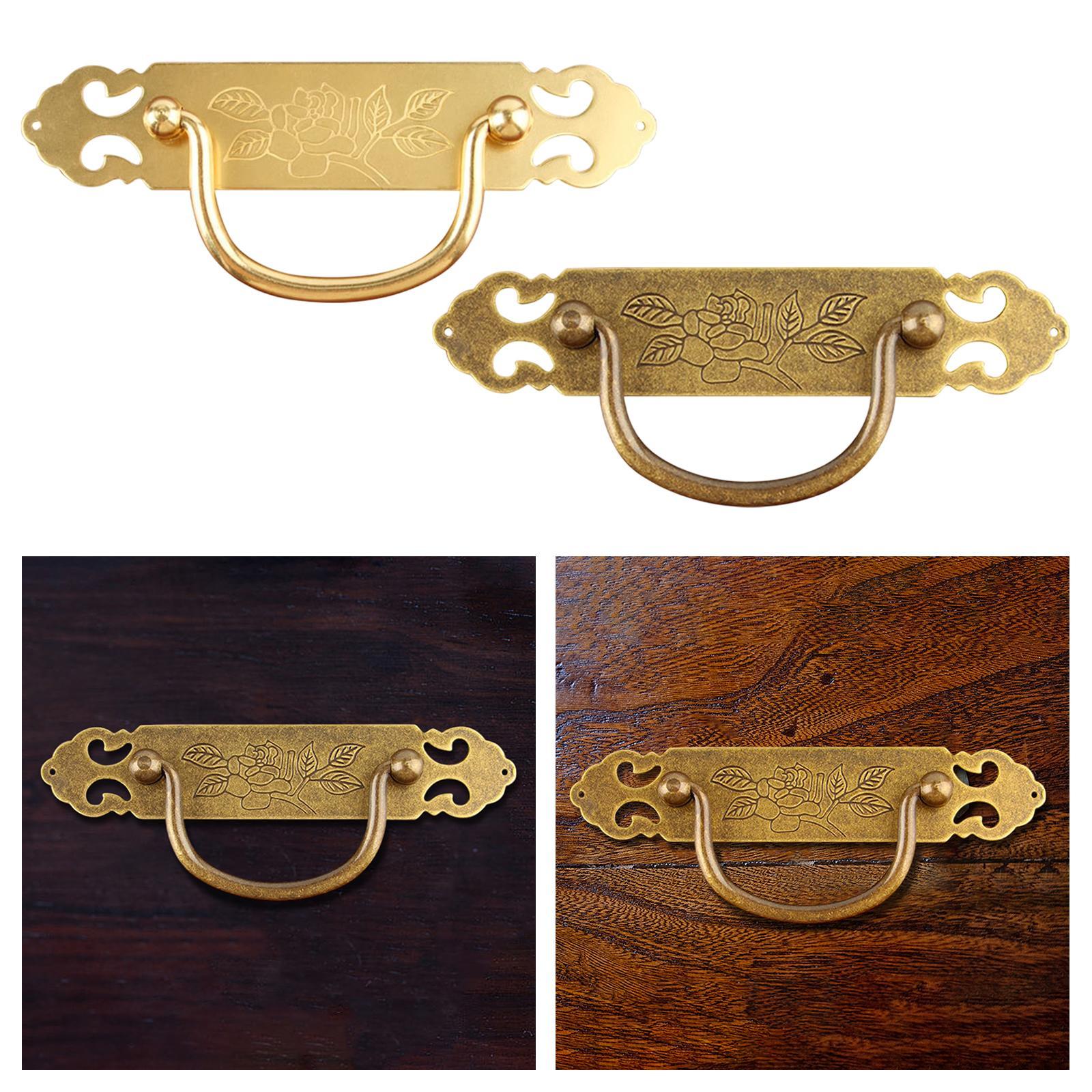 Drawer Pull Handle Brass Furniture Door Handle for Cupboard Bathroom Kitchen Gold
