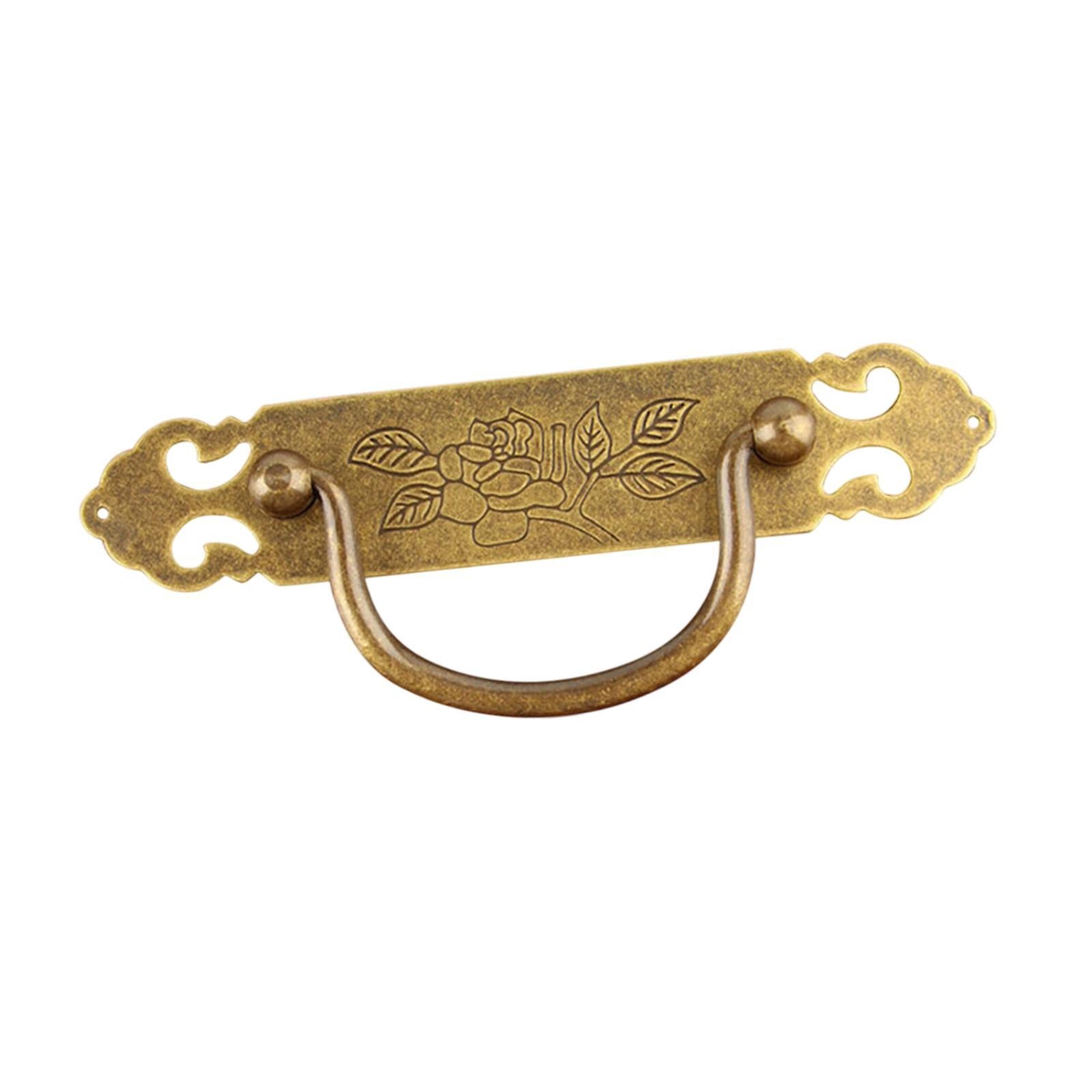 Drawer Pull Handle Brass Furniture Door Handle for Cupboard Bathroom Kitchen Bronze