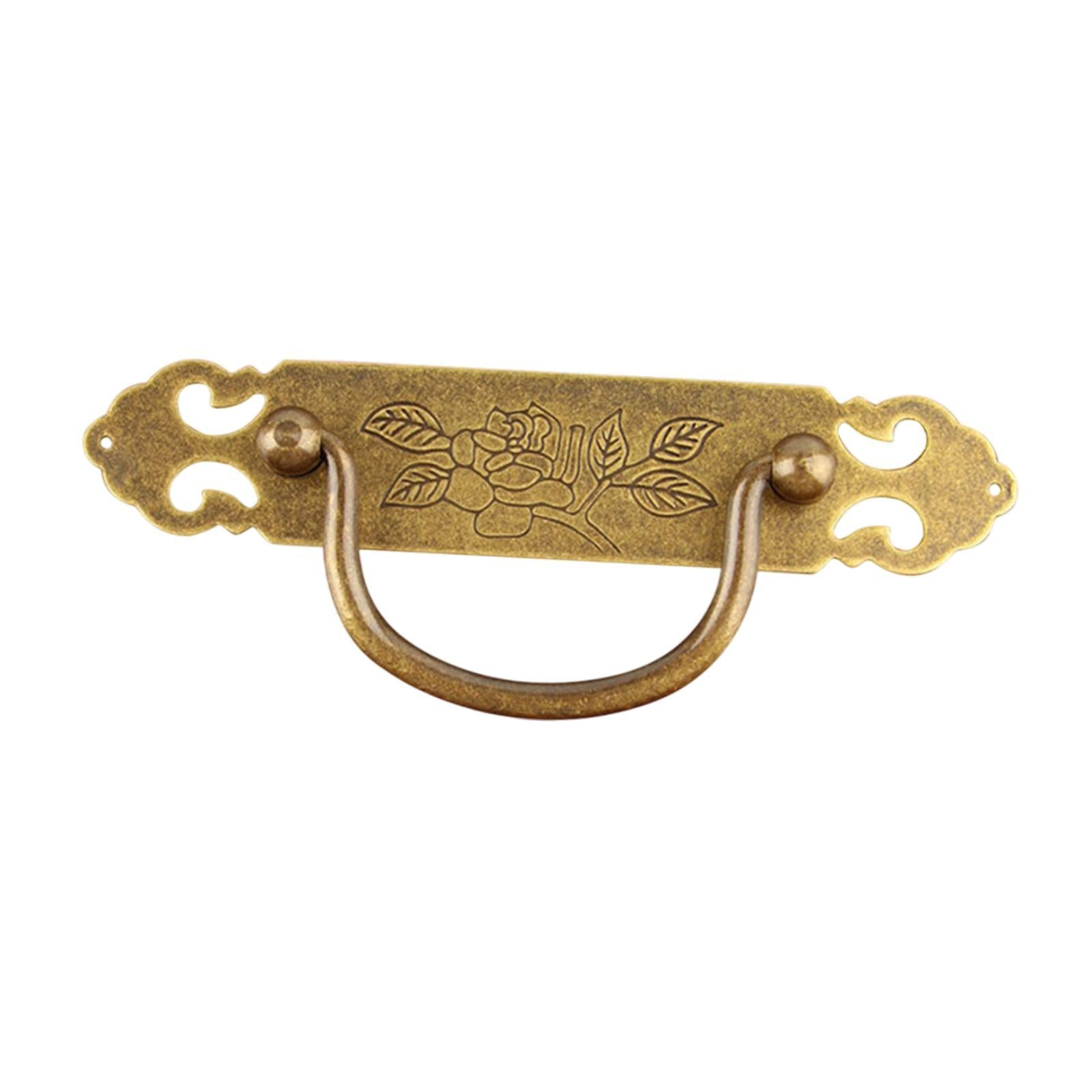 Drawer Pull Handle Brass Furniture Door Handle for Cupboard Bathroom Kitchen Bronze