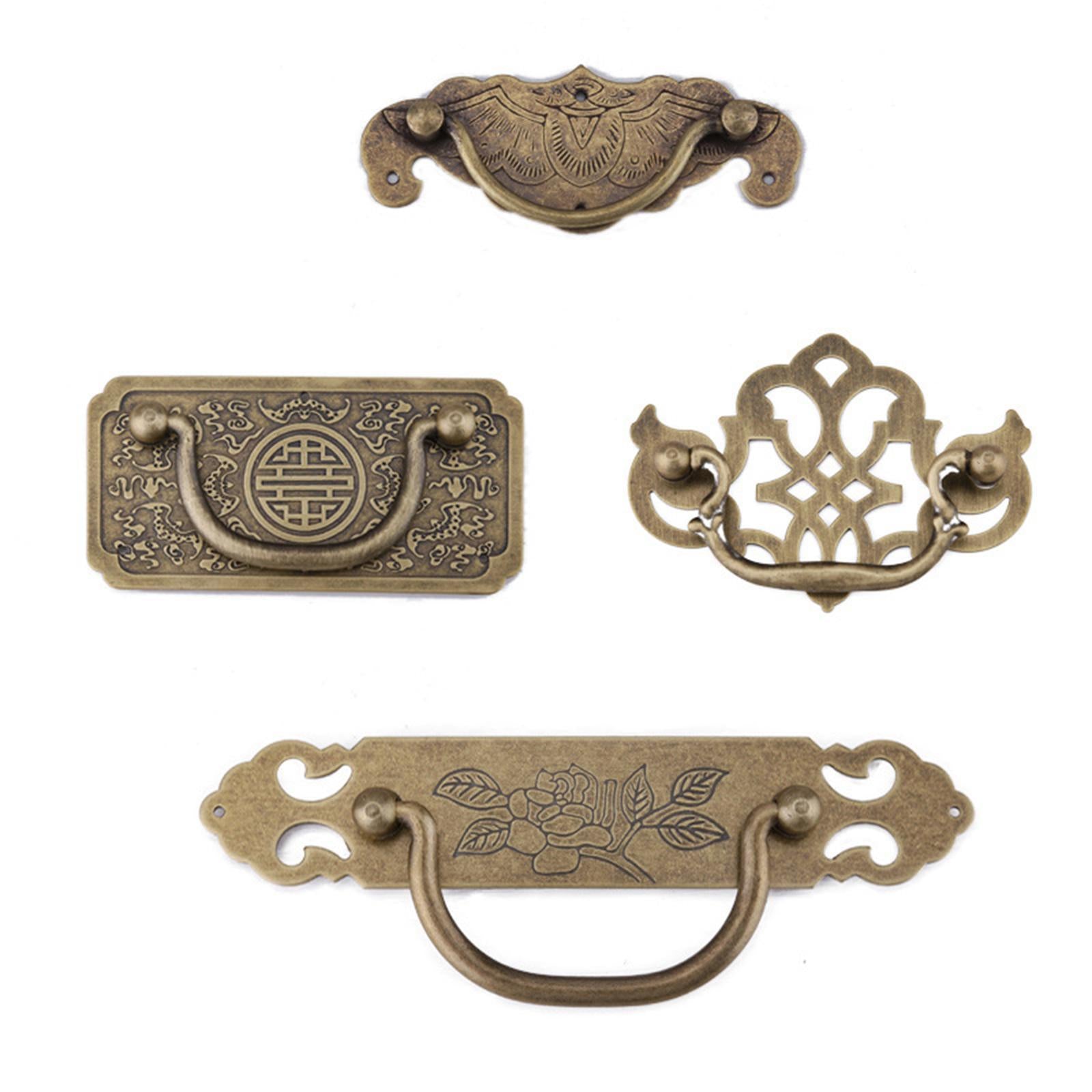 Drawer Pull Handle Brass Furniture Door Handle for Cupboard Bathroom Kitchen Bronze