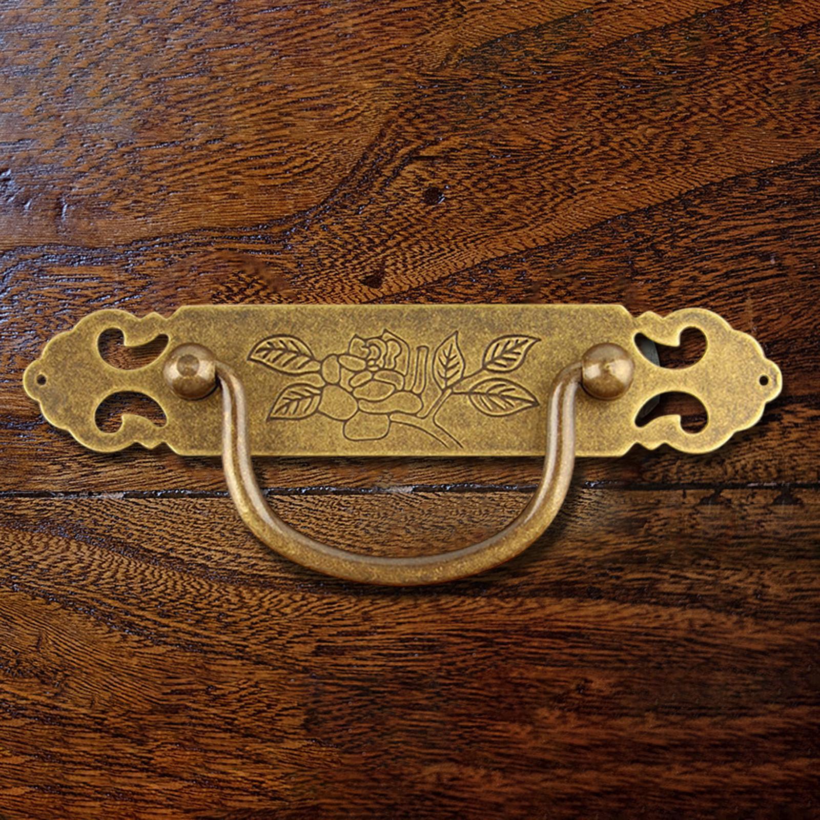 Drawer Pull Handle Brass Furniture Door Handle for Cupboard Bathroom Kitchen Bronze