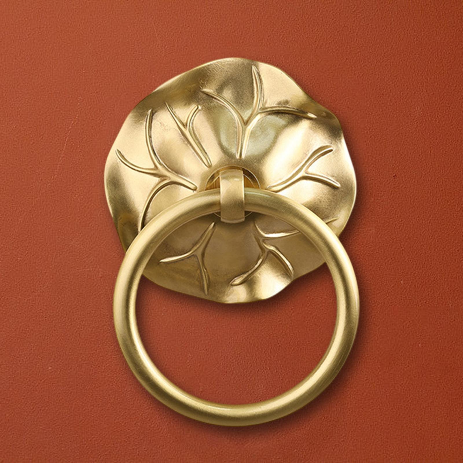 Door Knocker Door Hardware Metal Decorative Door Handle for Garden Barn Shed Gold