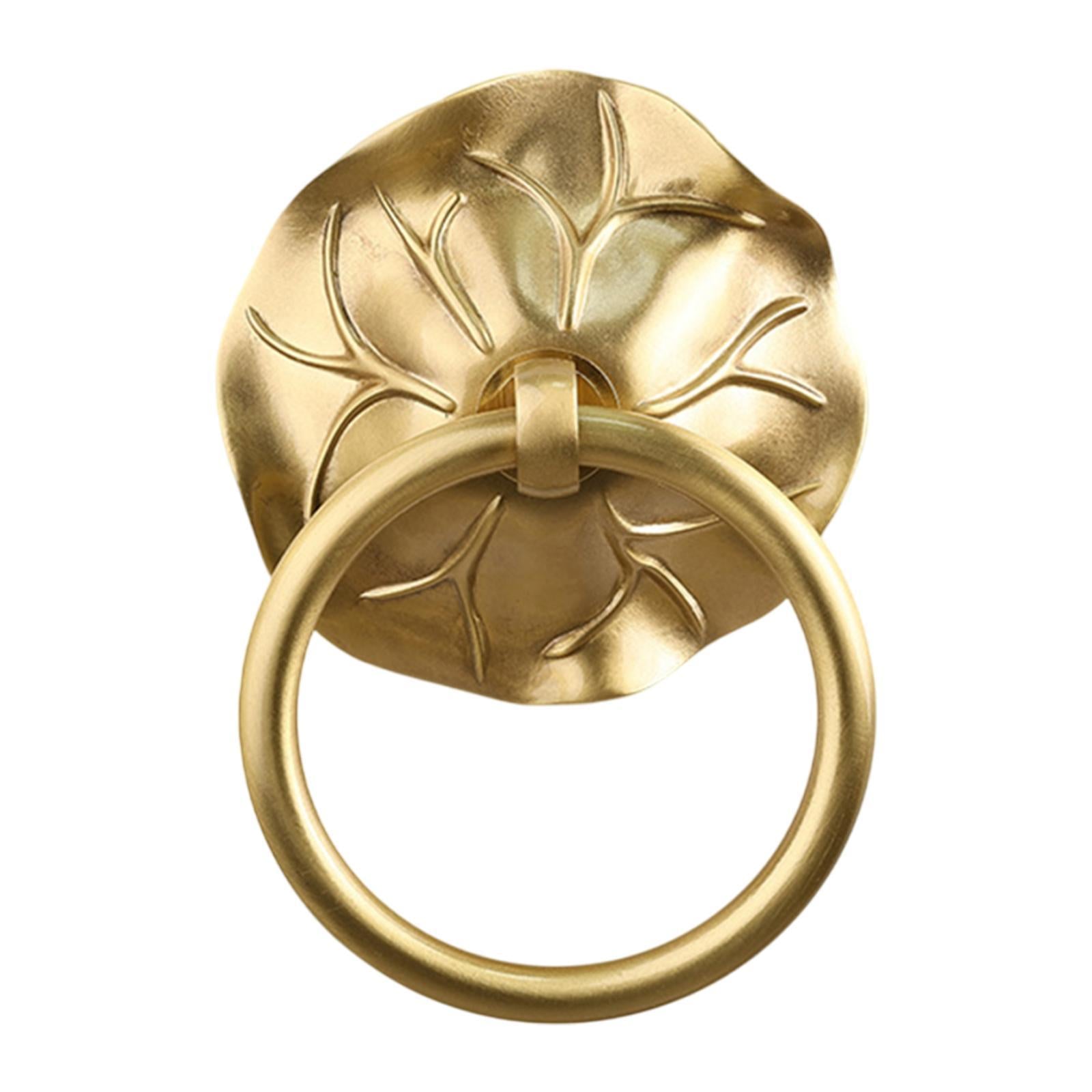 Door Knocker Door Hardware Metal Decorative Door Handle for Garden Barn Shed Gold