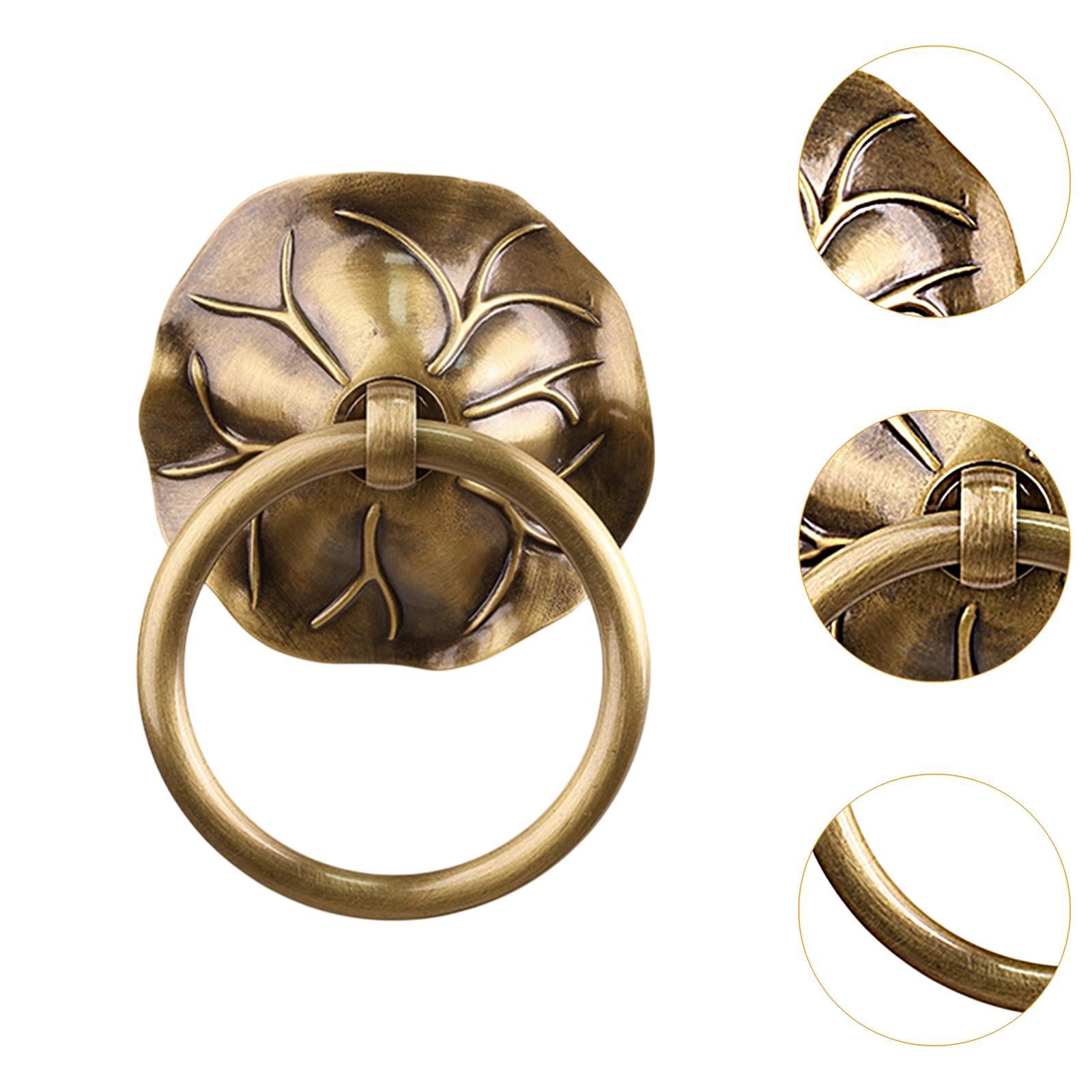 Door Knocker Door Hardware Metal Decorative Door Handle for Garden Barn Shed Bronze