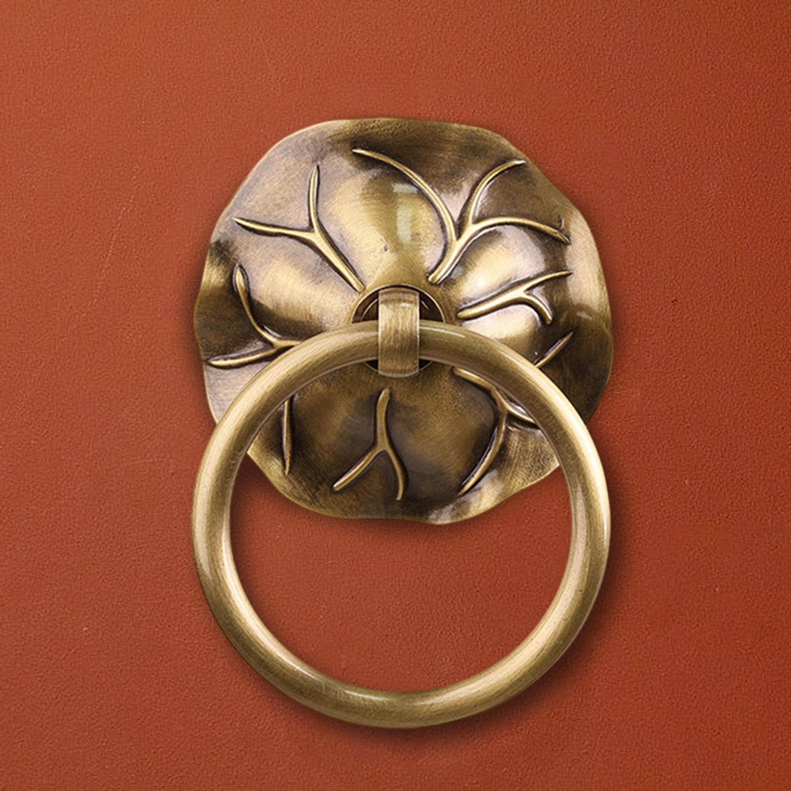 Door Knocker Door Hardware Metal Decorative Door Handle for Garden Barn Shed Bronze