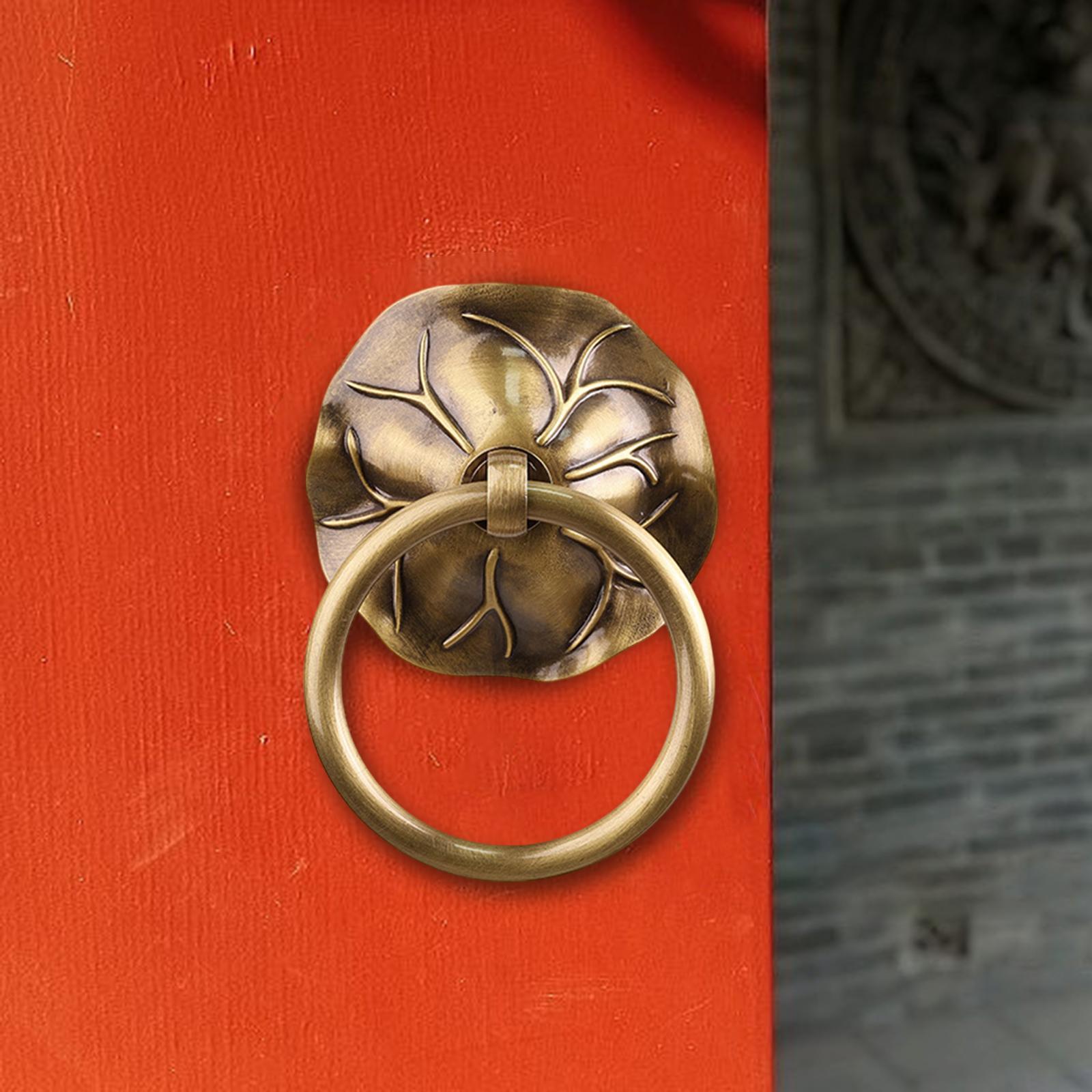 Door Knocker Door Hardware Metal Decorative Door Handle for Garden Barn Shed Bronze