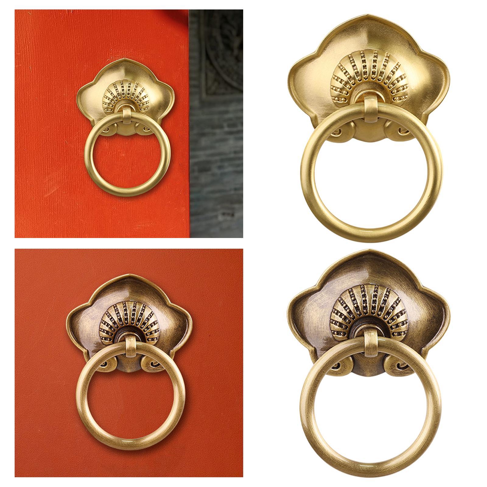 Gate Handle Replacement Brass Door Hardware for Wooden House Fence Farmhouse Gold