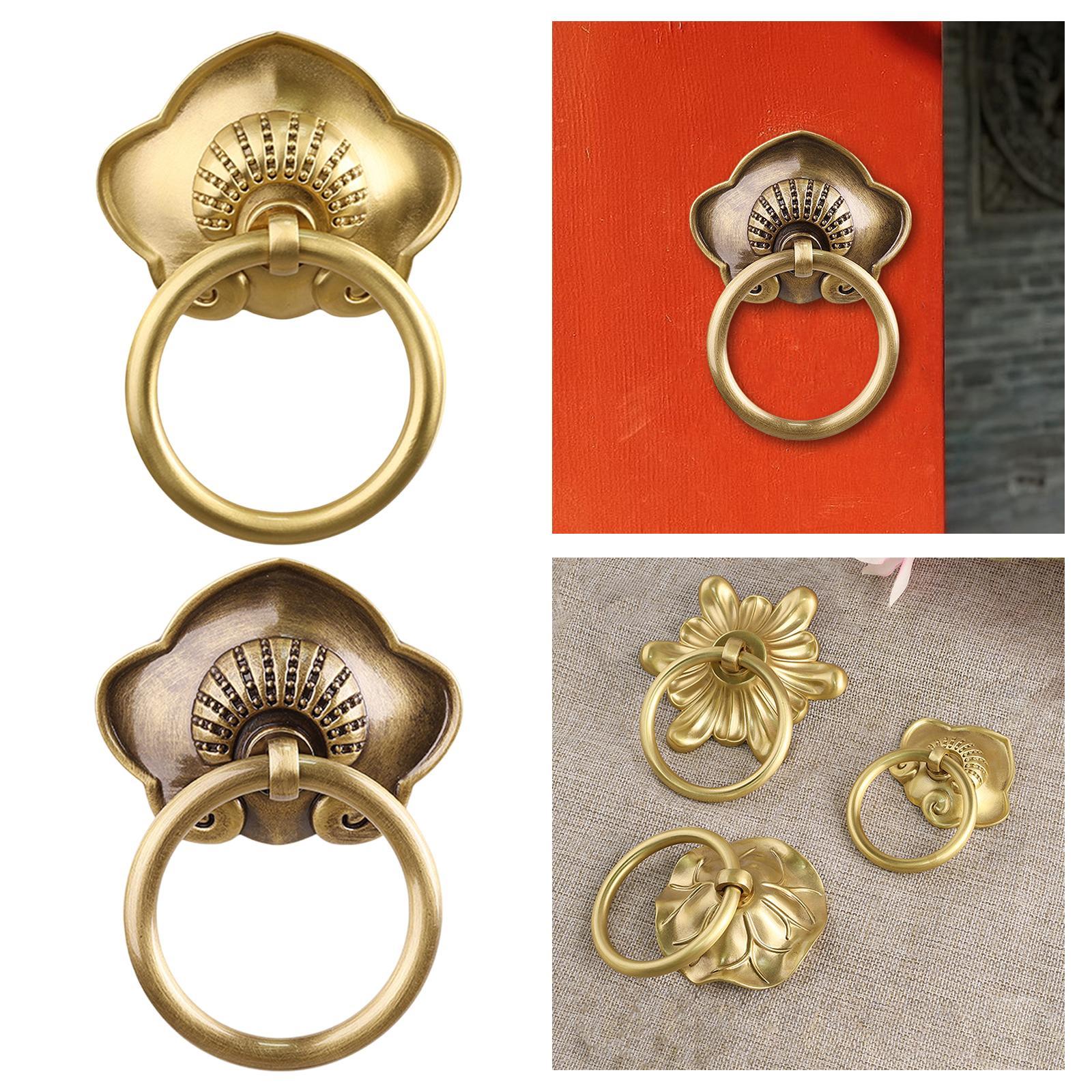 Gate Handle Replacement Brass Door Hardware for Wooden House Fence Farmhouse Gold