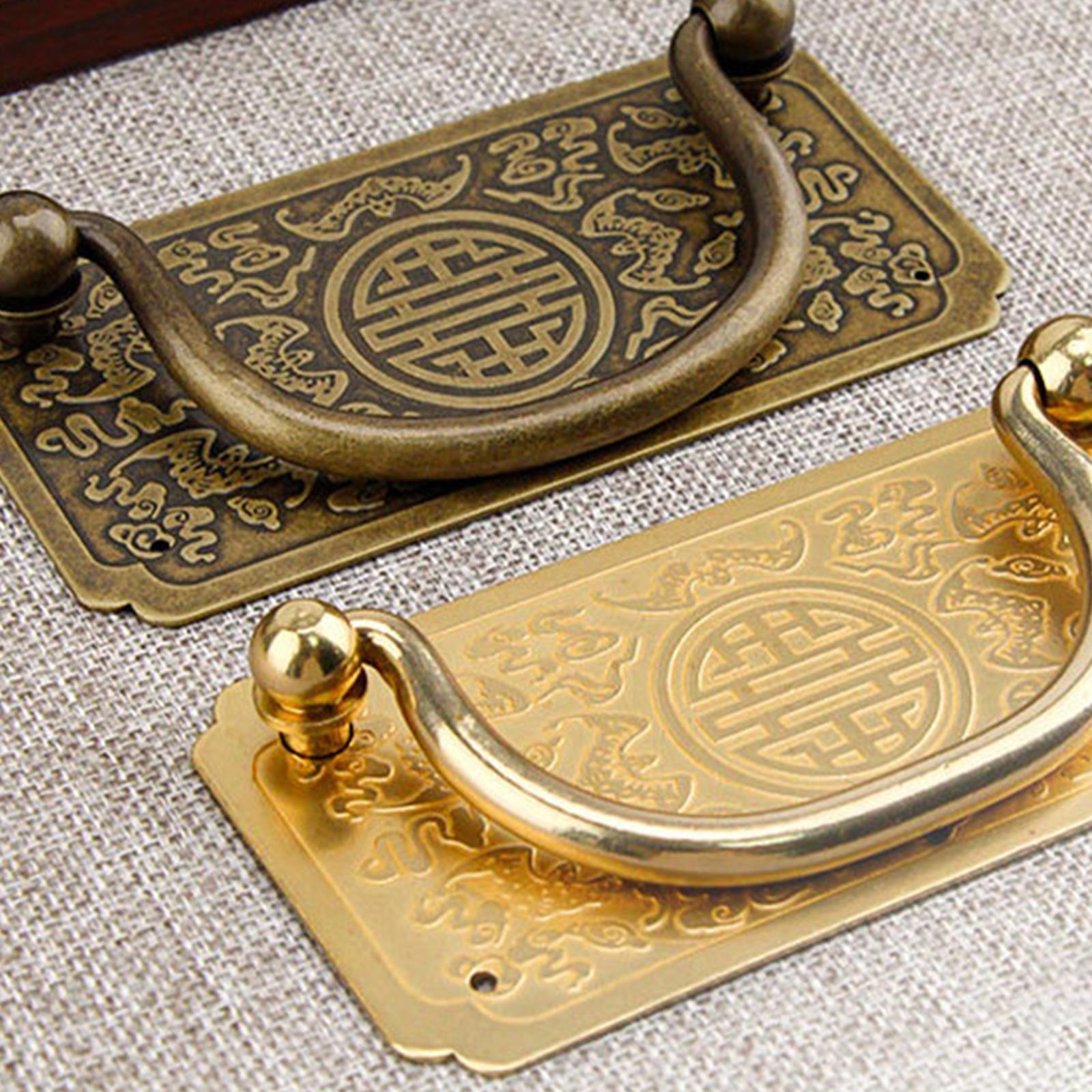 Cabinet Pull Handle Brass Sturdy Drawer Handle for Living Room Bathroom Home Bronze