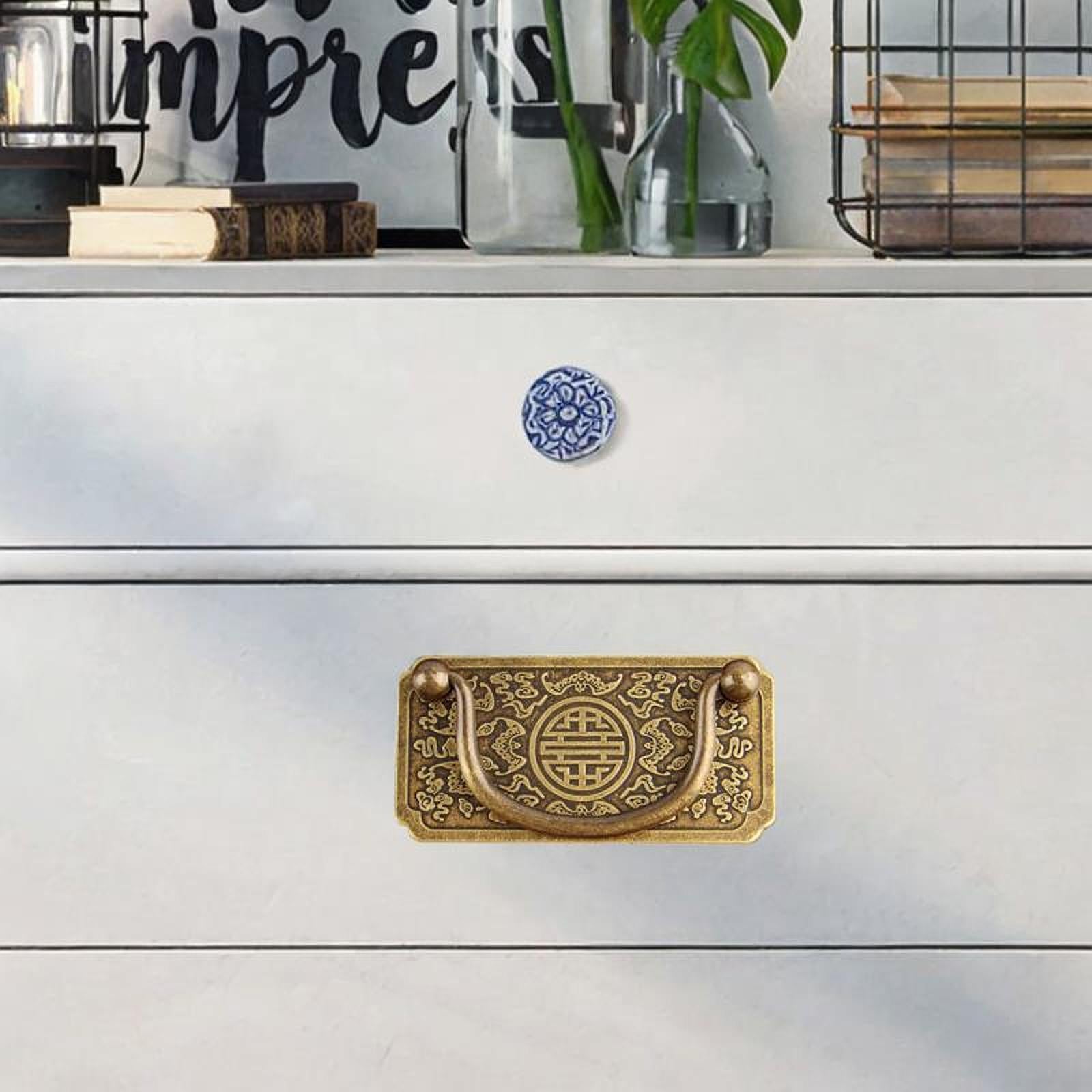 Cabinet Pull Handle Brass Sturdy Drawer Handle for Living Room Bathroom Home Bronze