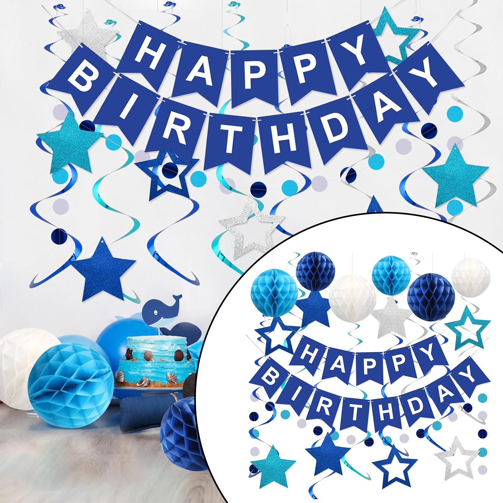 Birthday Banner Paper Crafts for Backyard Farmhouse for Women Men Boys Girls