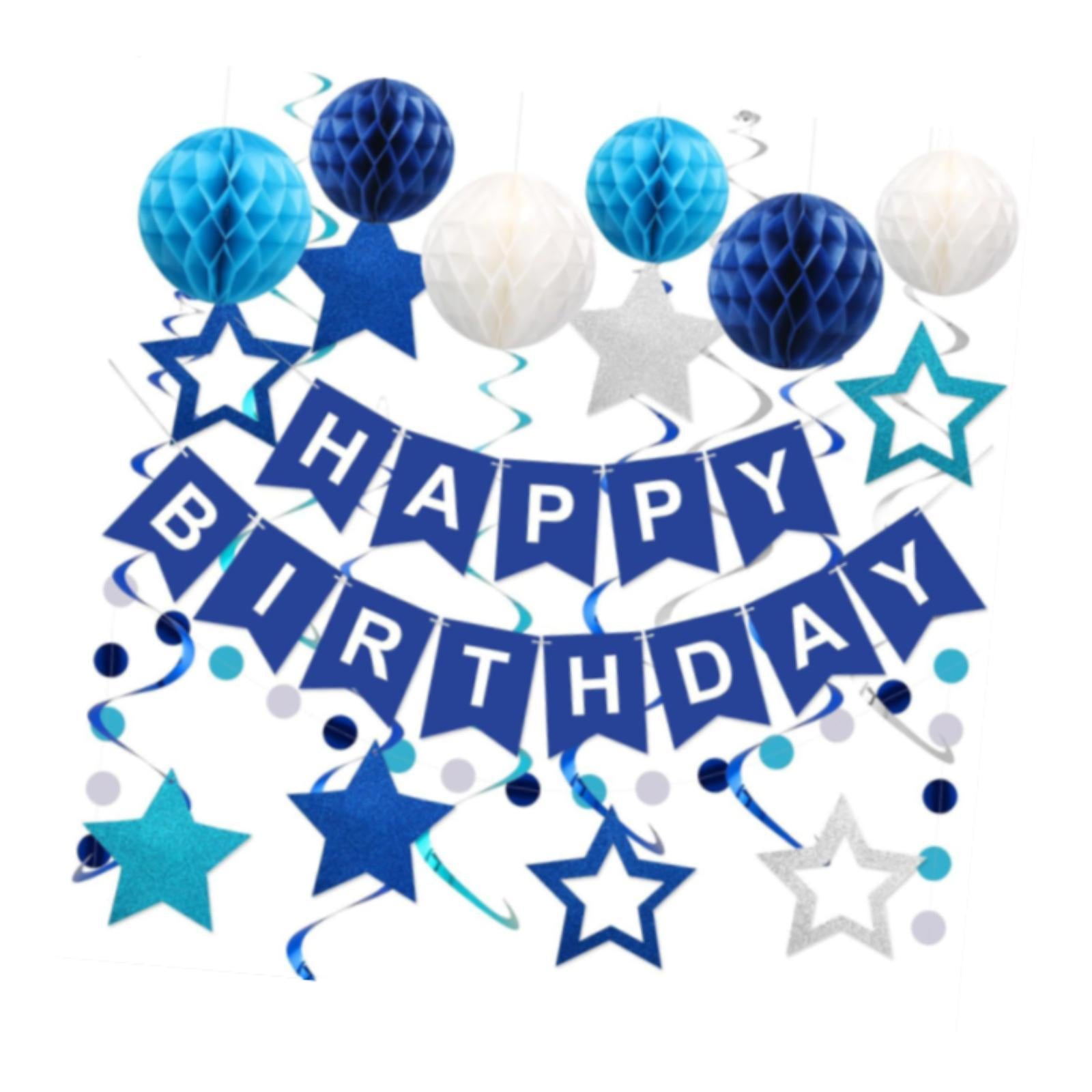 Birthday Banner Paper Crafts for Backyard Farmhouse for Women Men Boys Girls