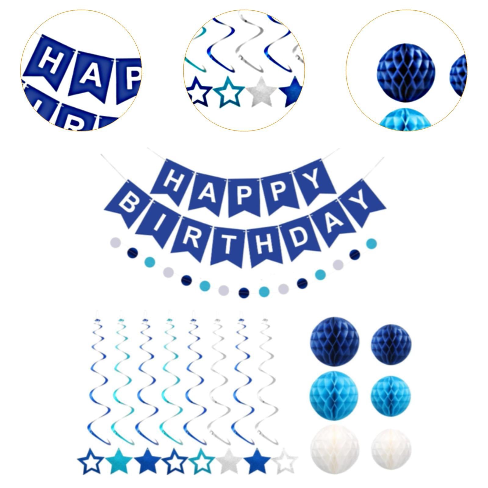Birthday Banner Paper Crafts for Backyard Farmhouse for Women Men Boys Girls