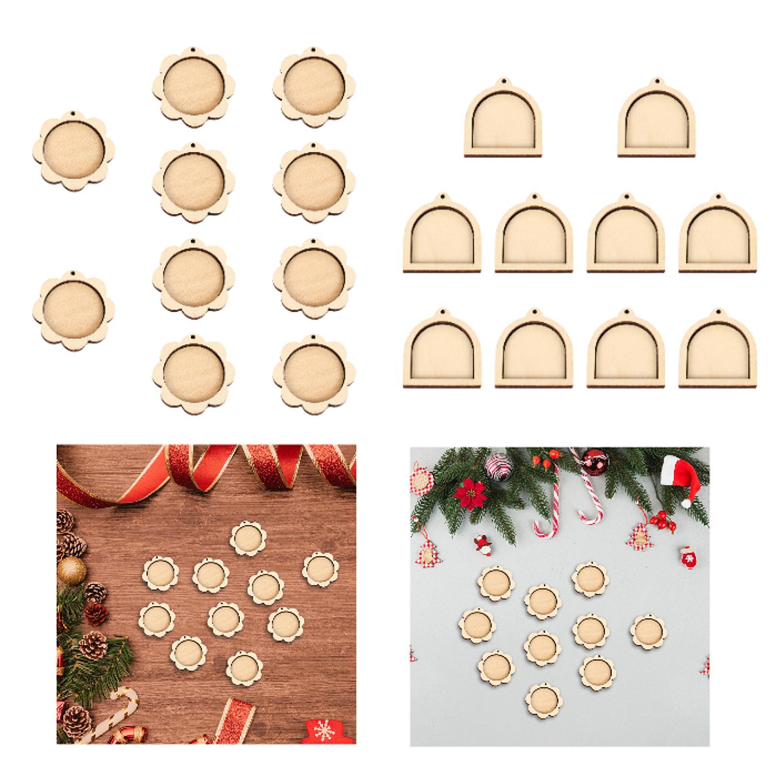 10 Pieces Mini Embroidery Hoop for DIY Jewelry Pendant and Keychain Quilting Flower Shape