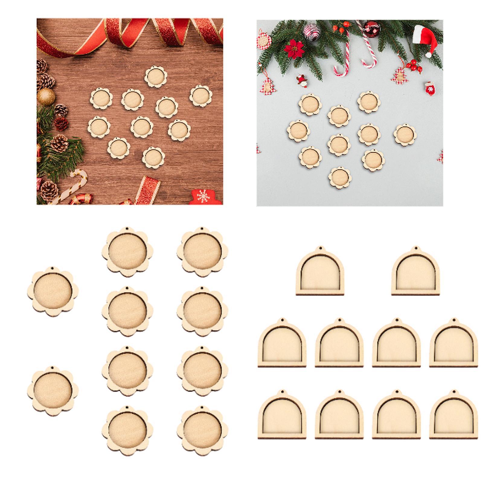 10 Pieces Mini Embroidery Hoop for DIY Jewelry Pendant and Keychain Quilting Flower Shape
