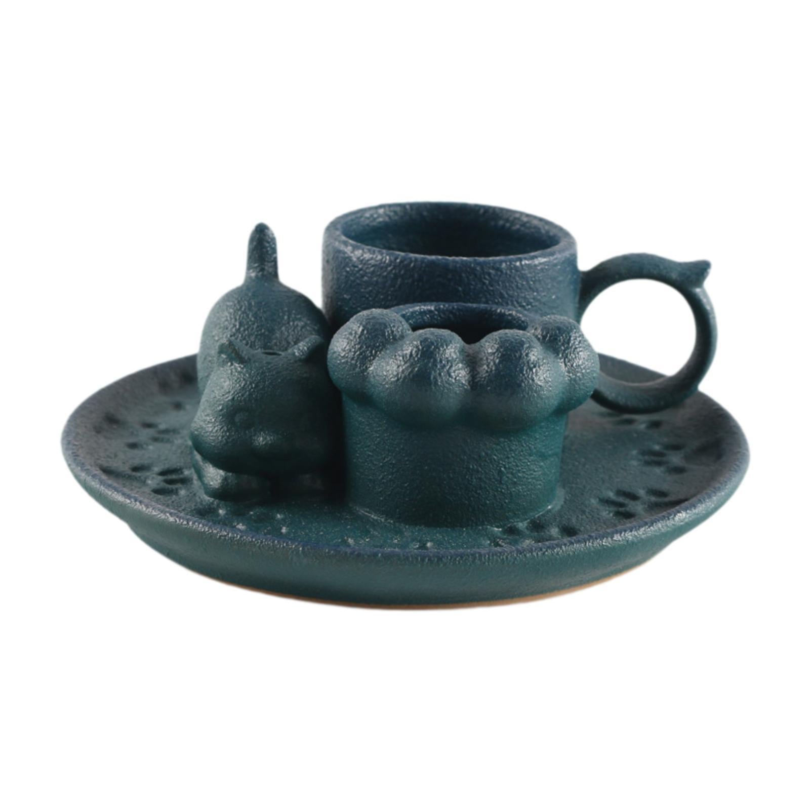 Palo Santo Holder Ceramic Sage Bundle Burner for Meditation Desk Living Room Blue