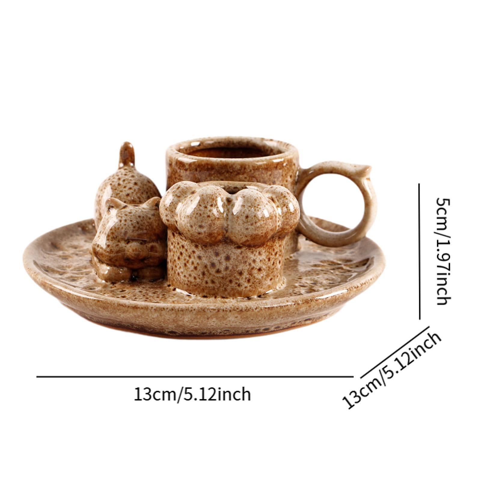 Palo Santo Holder Ceramic Sage Bundle Burner for Meditation Desk Living Room Brown