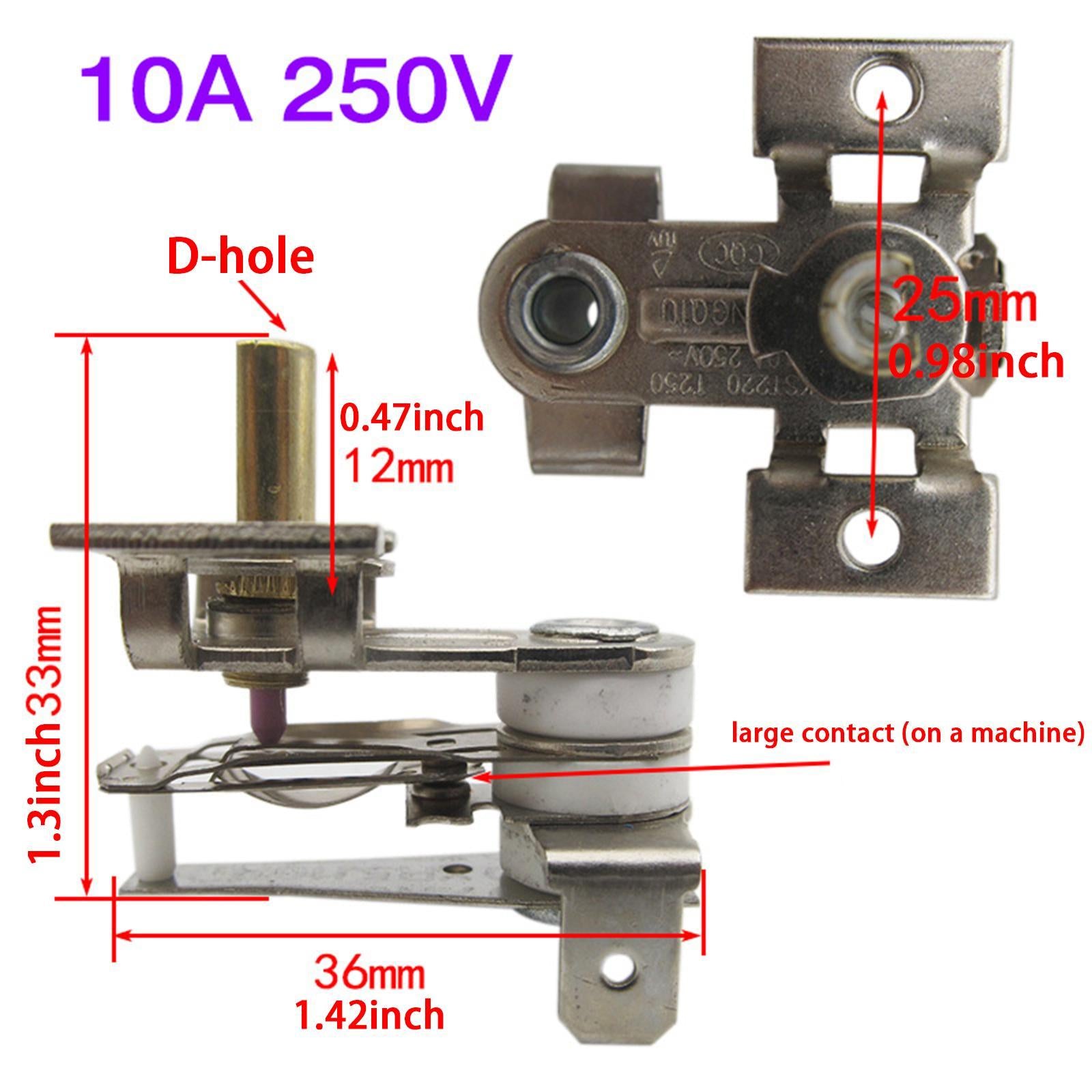 Electric Oven Thermostat Spare Part Temperature Controller for Electric Iron 10A