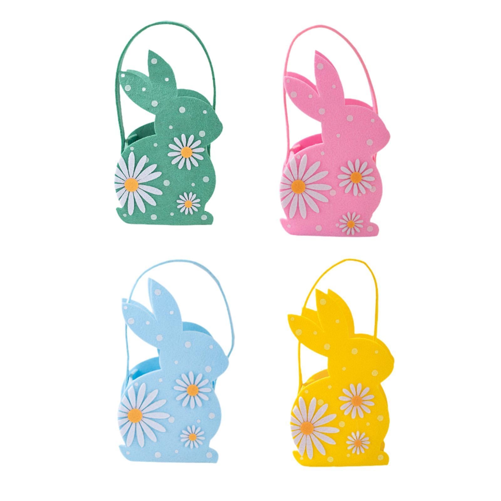 Easter Bunny Bags Reusable Tote for Wedding Shopping Family Gathering Favors Green