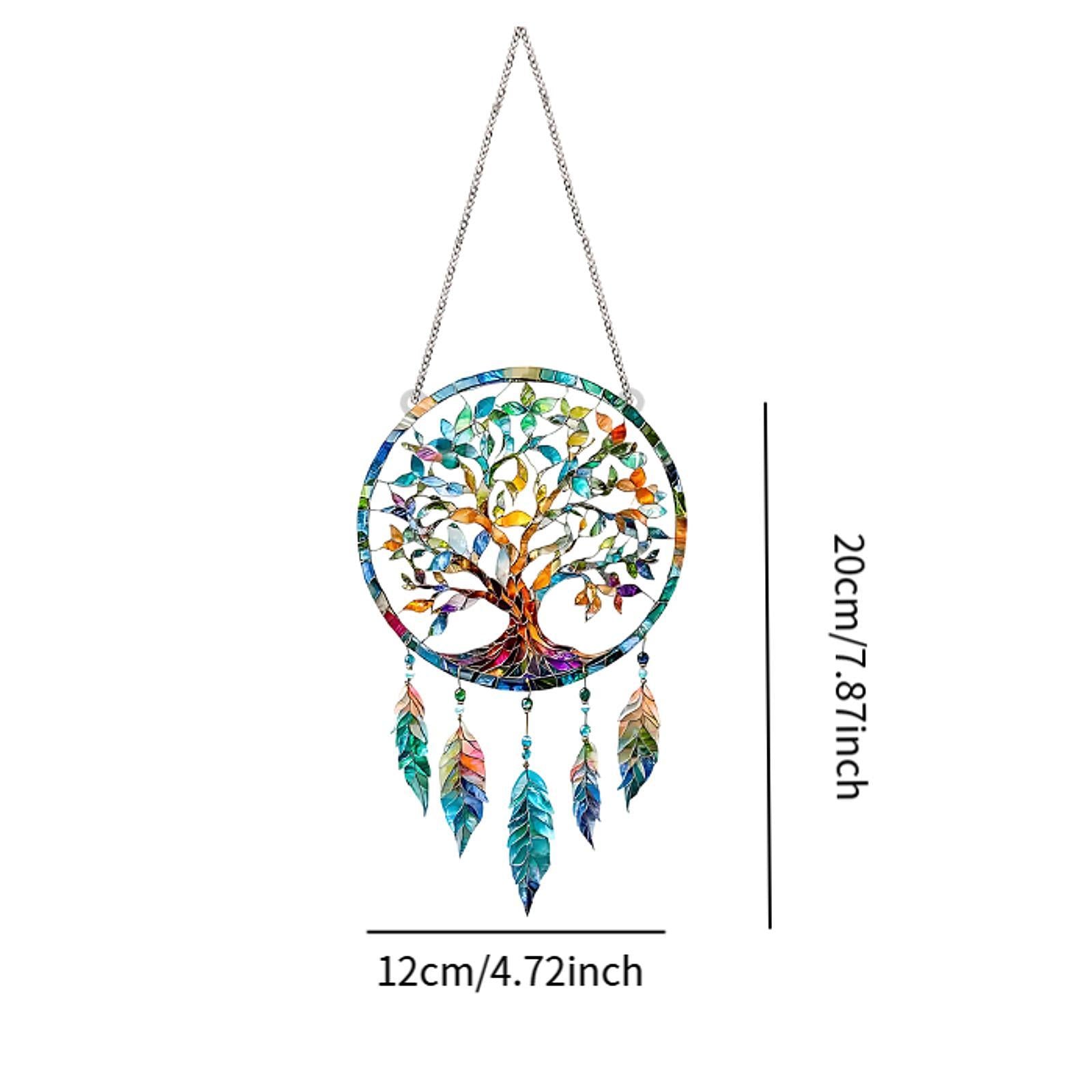 Dreamcatcher Wall Decor 2D Acrylic Hanging Plaque for Indoor Bedroom Walkway