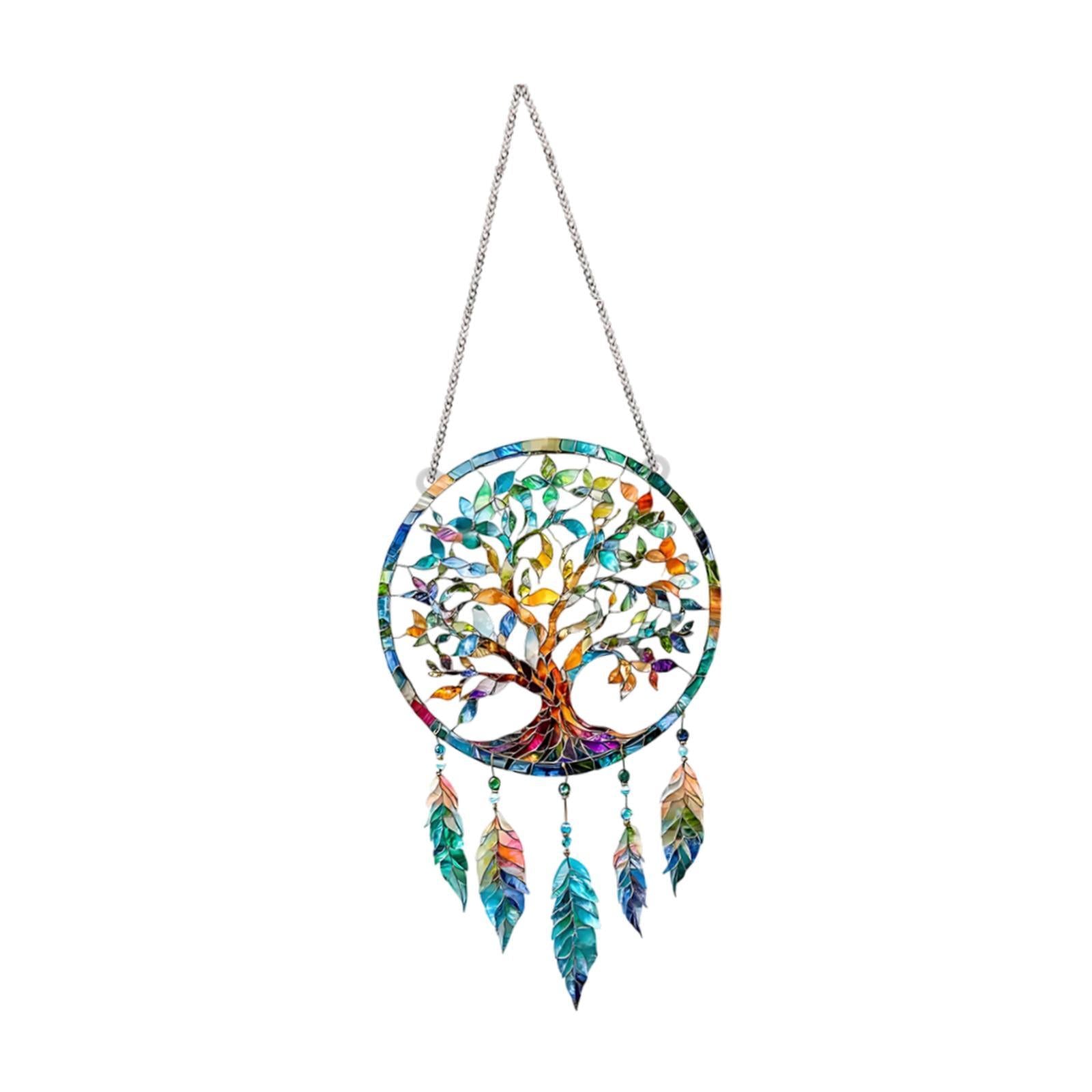 Dreamcatcher Wall Decor 2D Acrylic Hanging Plaque for Indoor Bedroom Walkway