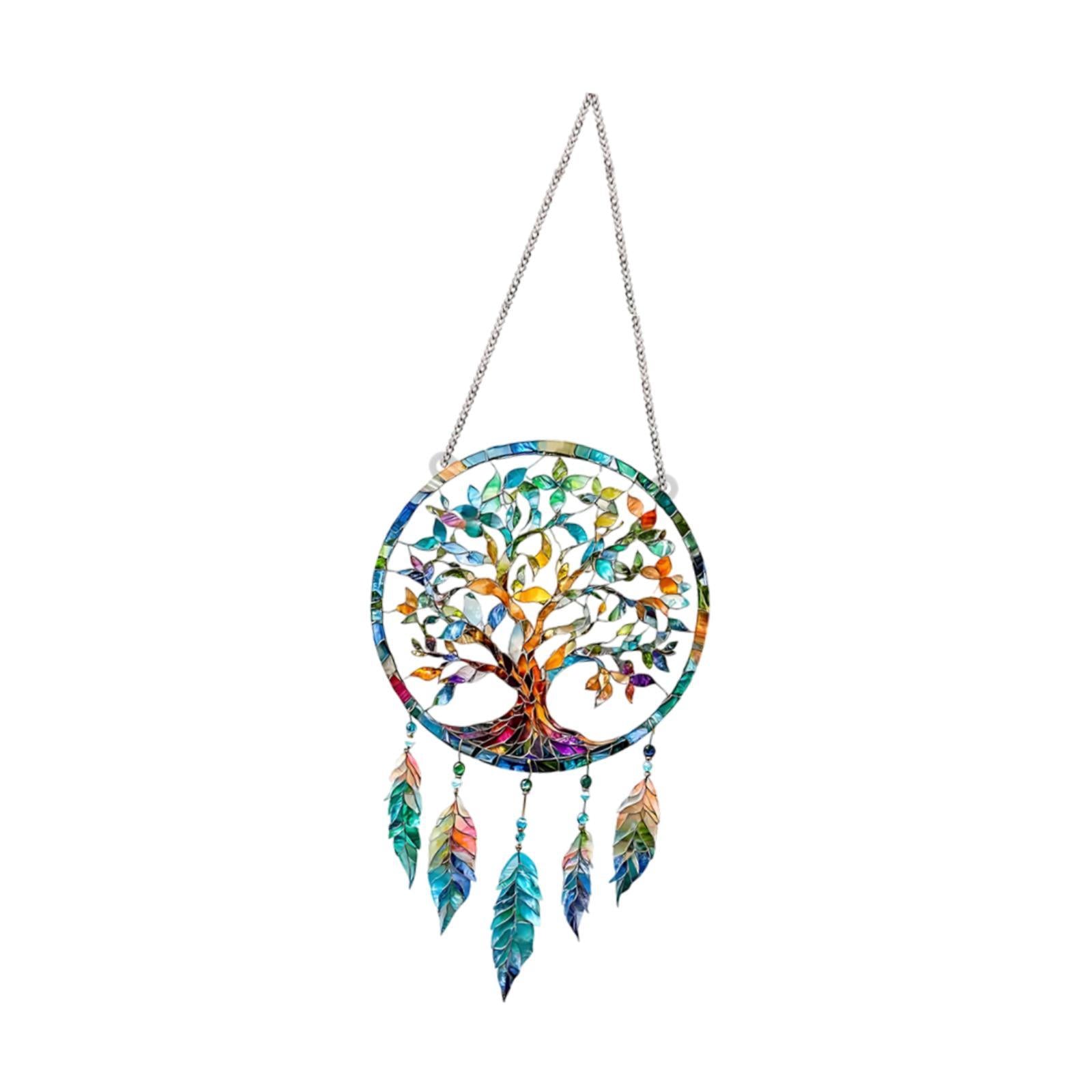 Dreamcatcher Wall Decor 2D Acrylic Hanging Plaque for Indoor Bedroom Walkway