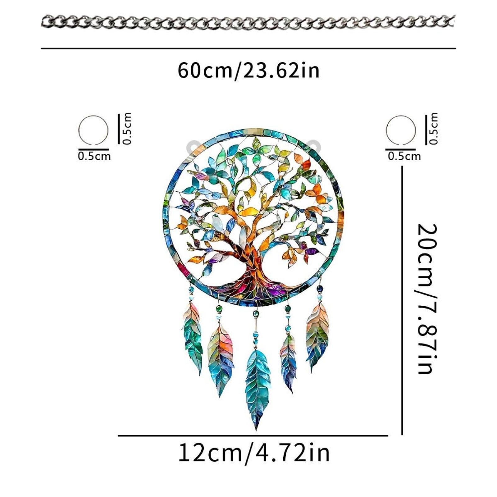 Dreamcatcher Wall Decor 2D Acrylic Hanging Plaque for Indoor Bedroom Walkway