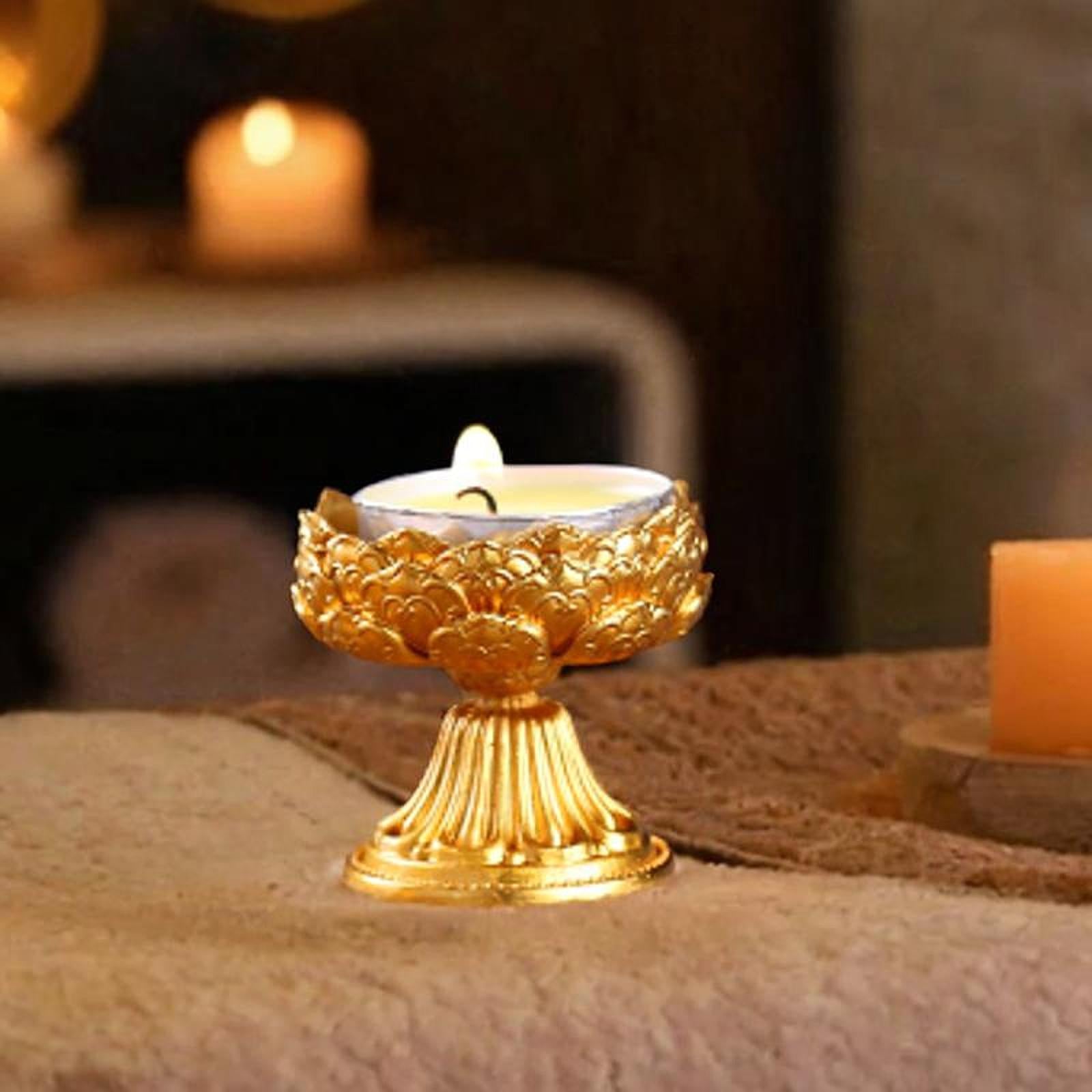 Ghee Lamp Stand Meditation Butter Lamp Holder for Dinner Dining Room Temples