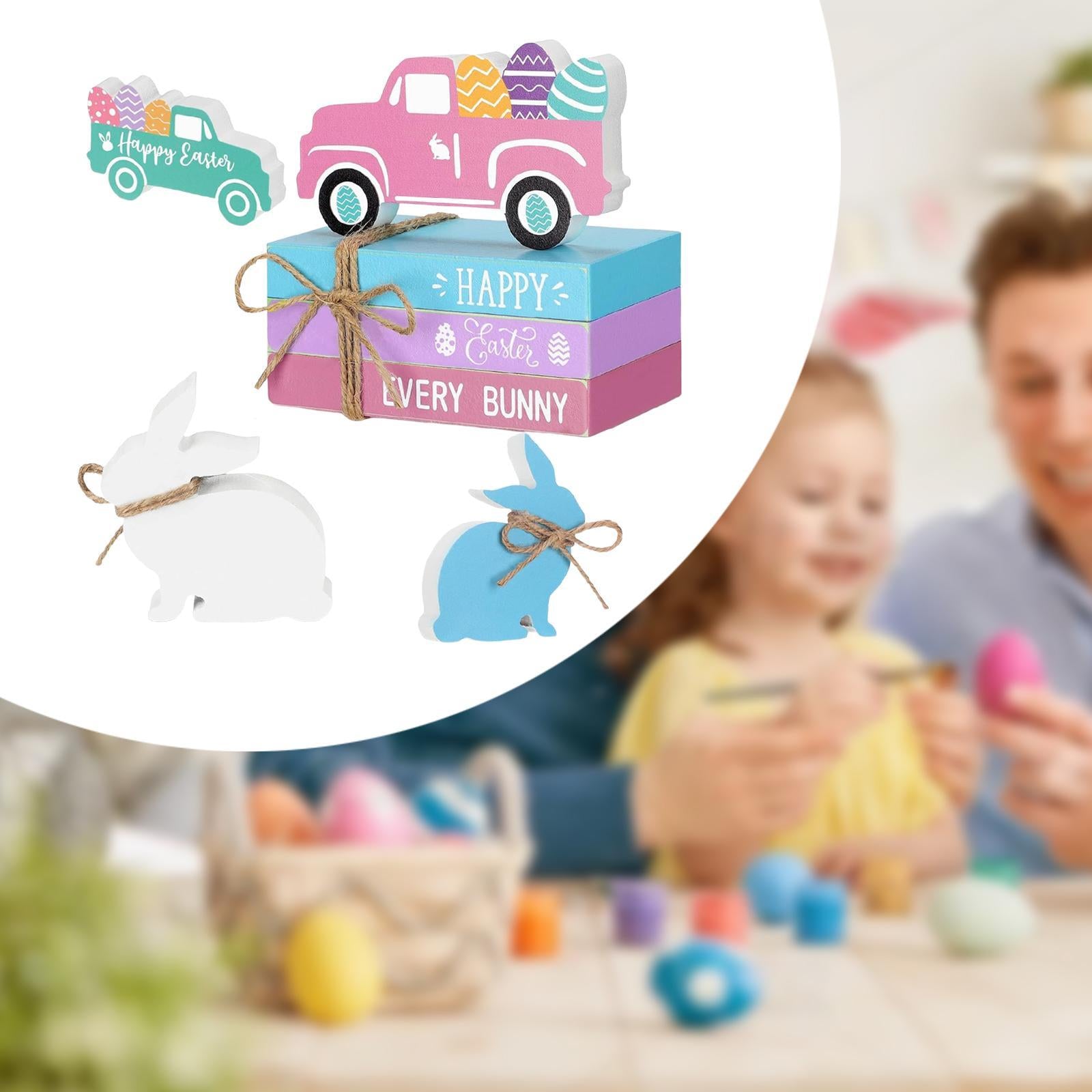 Easter Tiered Tray Decor Crafts Easter Ornaments for Home Dining Room Spring