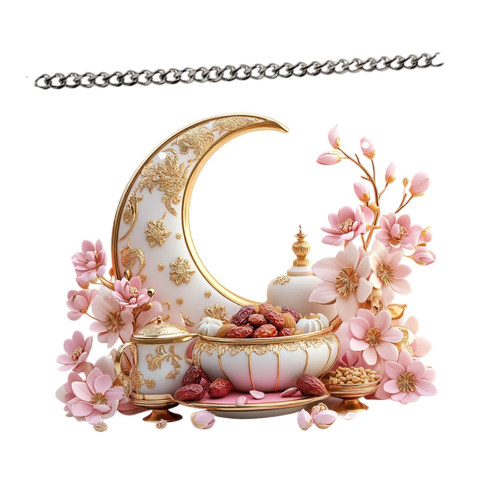 2D Ramadan Hanging Ornament Muslim Wall Art Decor for Holiday Bedroom Indoor