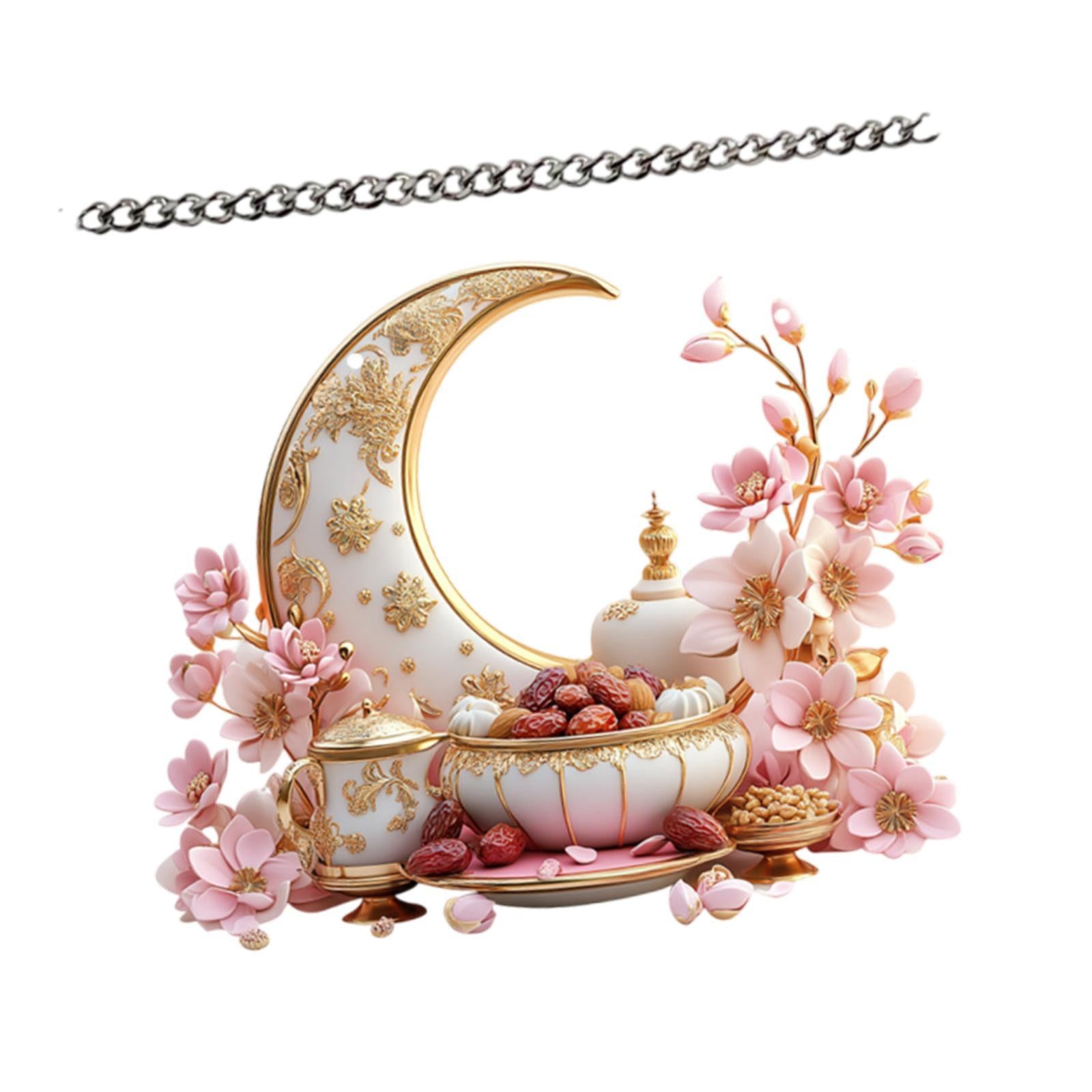 2D Ramadan Hanging Ornament Muslim Wall Art Decor for Holiday Bedroom Indoor