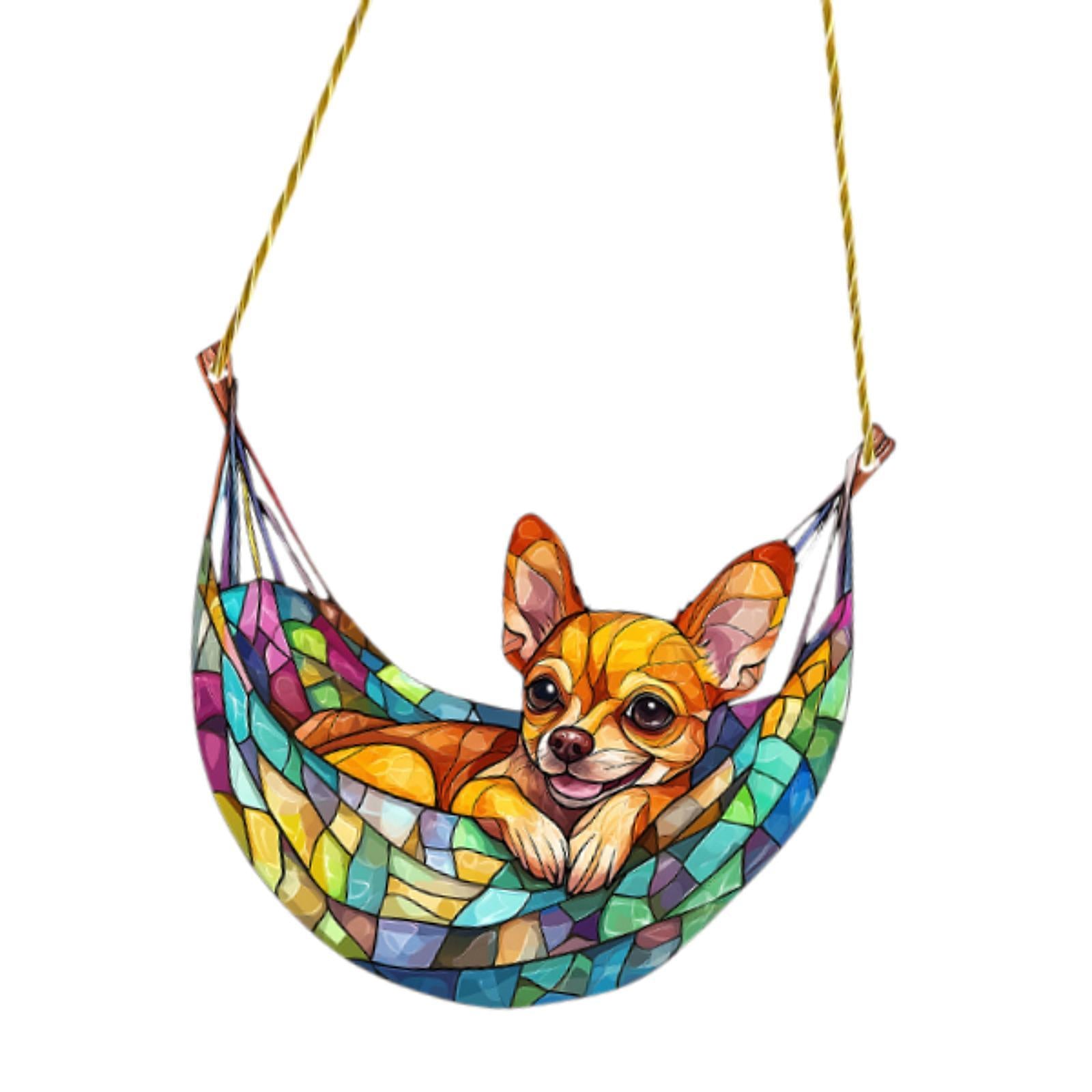 2D Dog Window Hanging Ornament Animal Wall Decor for Living Room Door Indoor