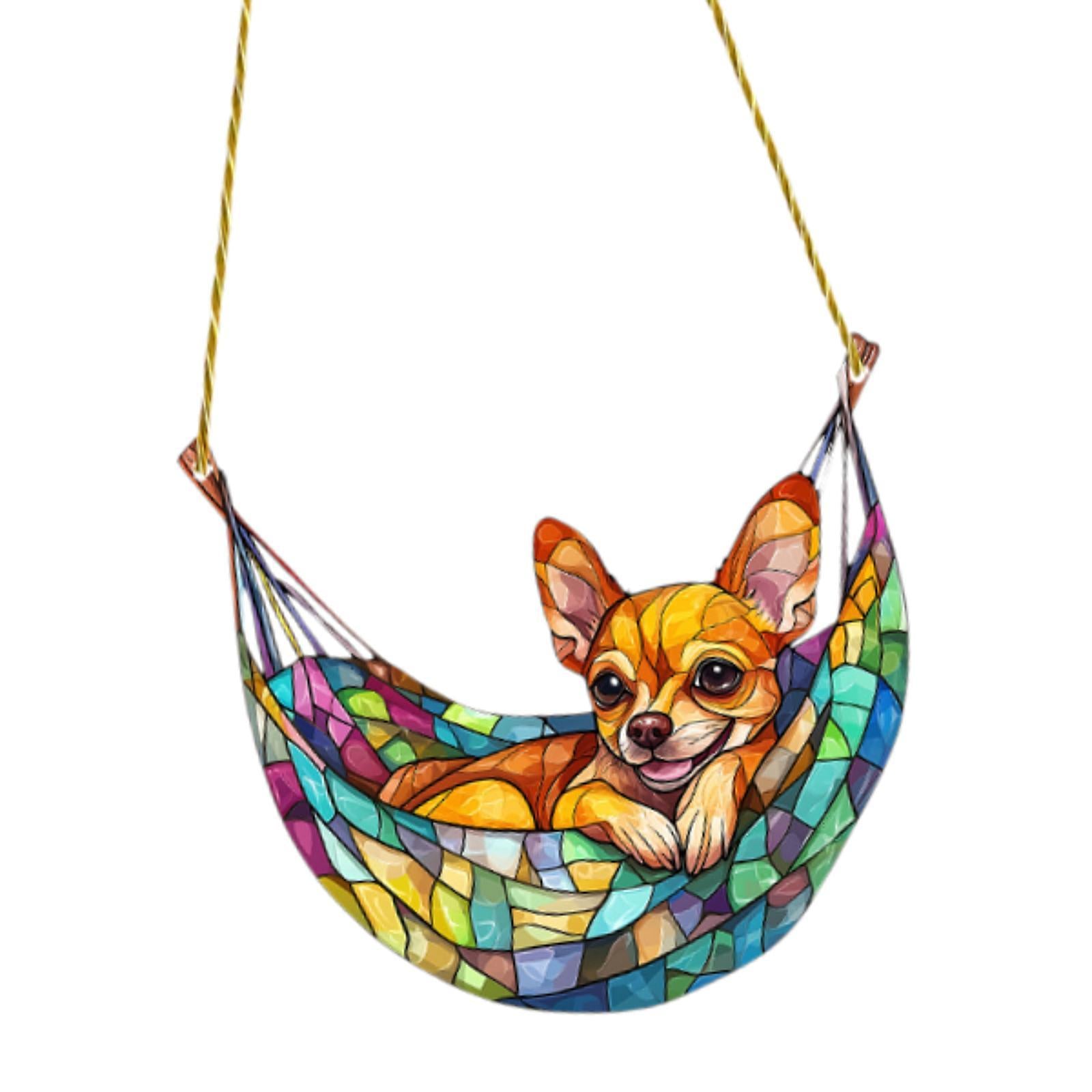 2D Dog Window Hanging Ornament Animal Wall Decor for Living Room Door Indoor