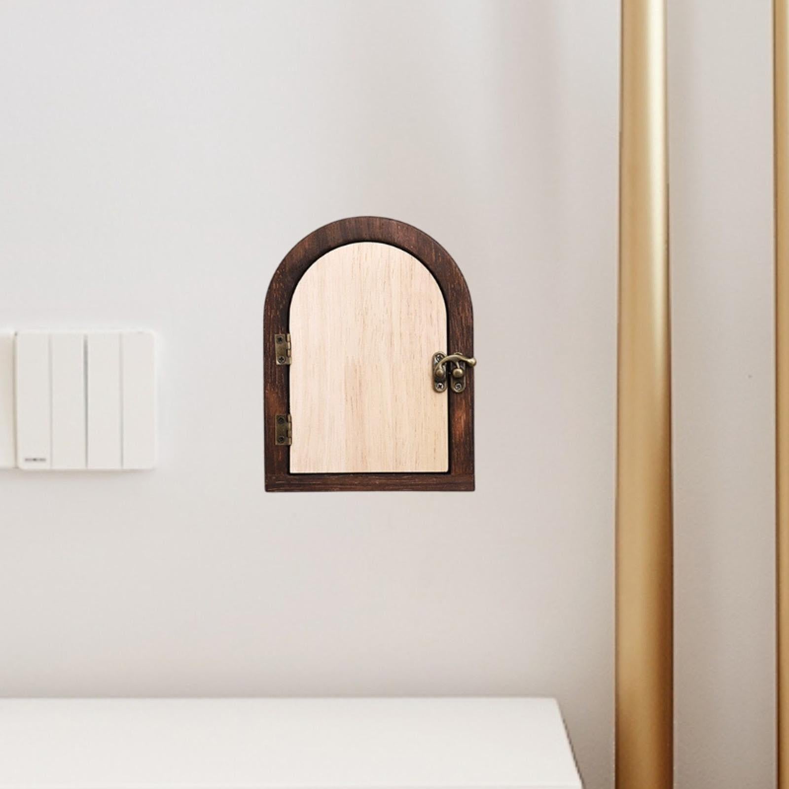 Outlet Cover Wood Elegant Socket Protection Box for Kitchen Workshop Bedroom 12x15.7cm Brown and Beige