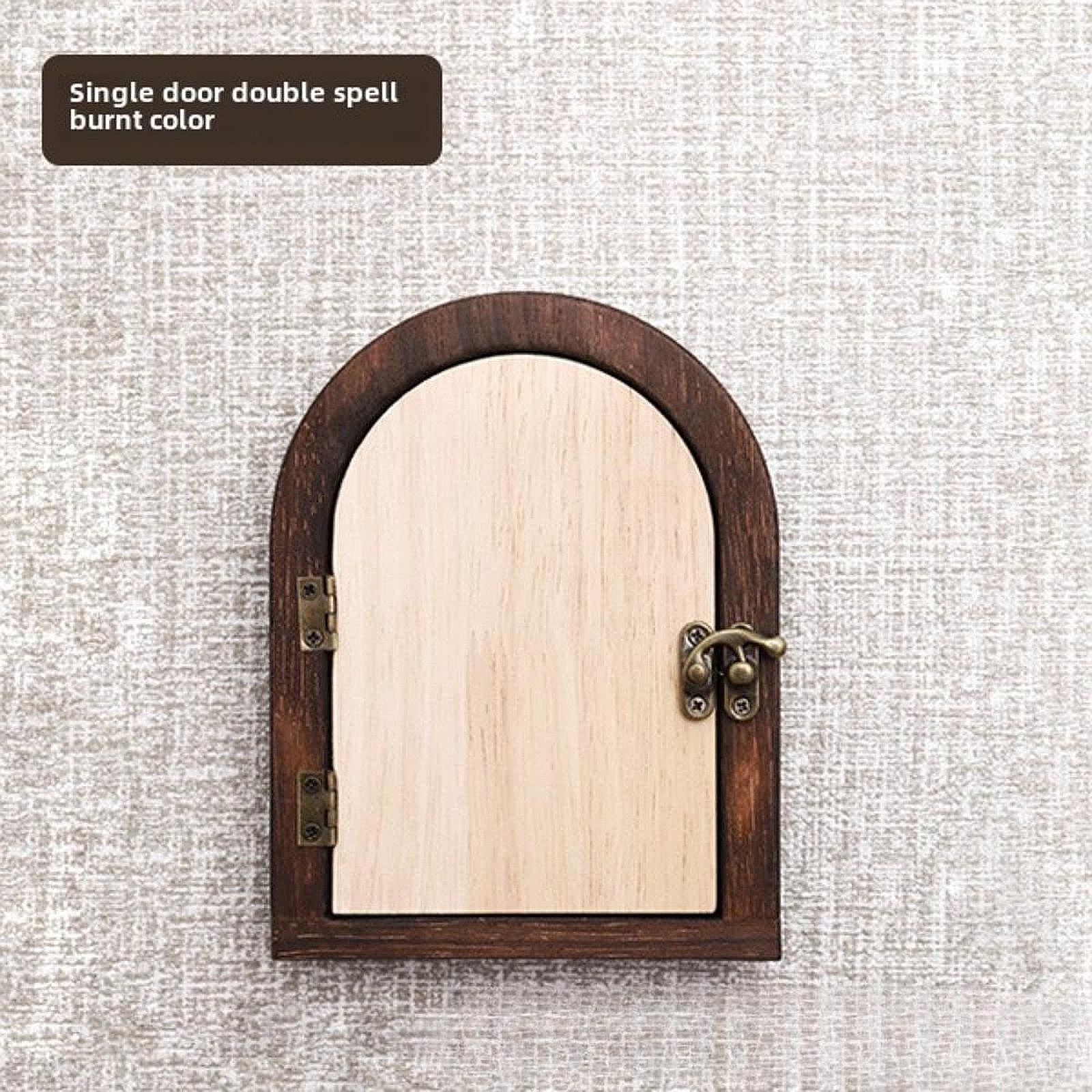 Outlet Cover Wood Elegant Socket Protection Box for Kitchen Workshop Bedroom 12x15.7cm Brown and Beige